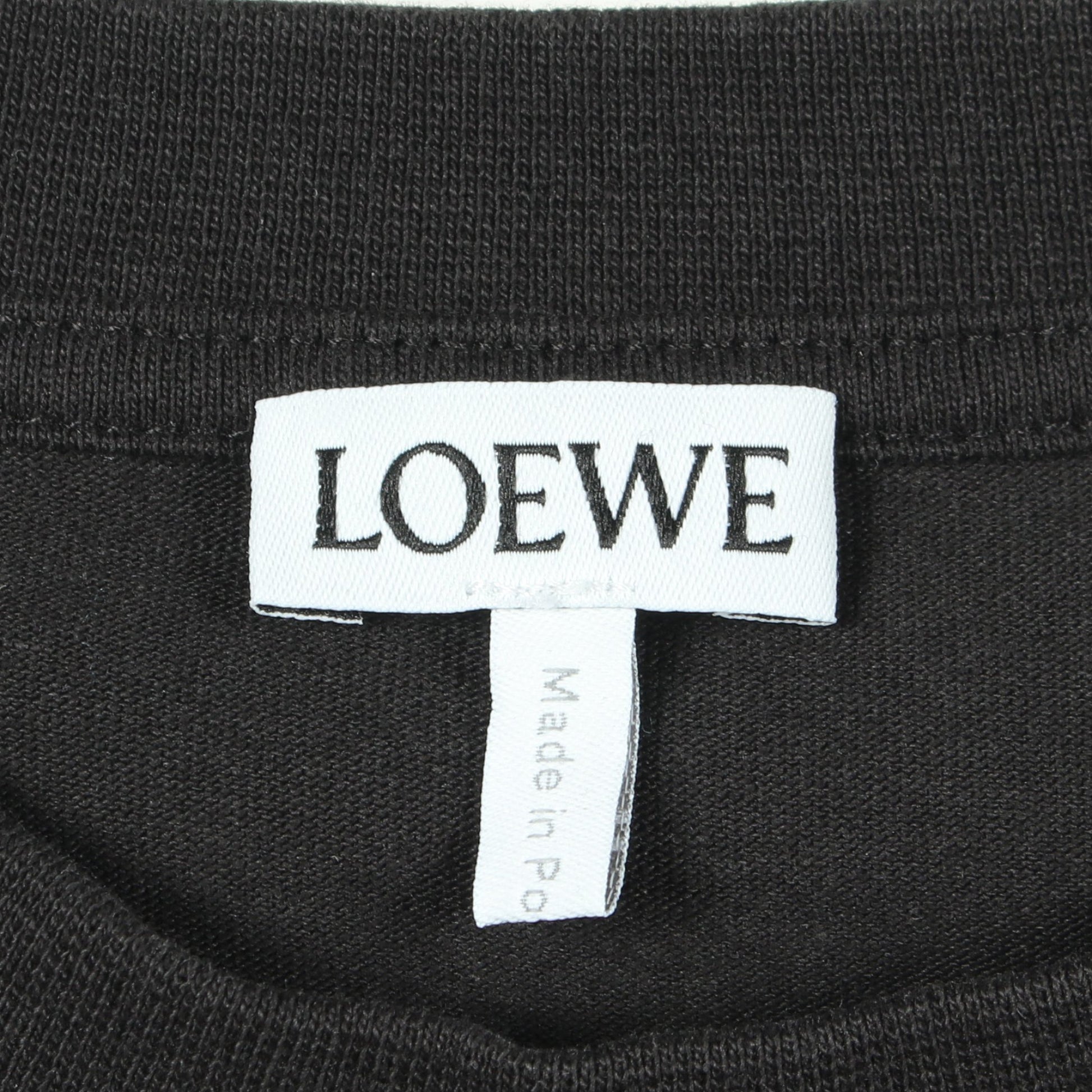 アナグラム 半袖Tシャツ コットン ブラック ロエベ トップス LOEWE