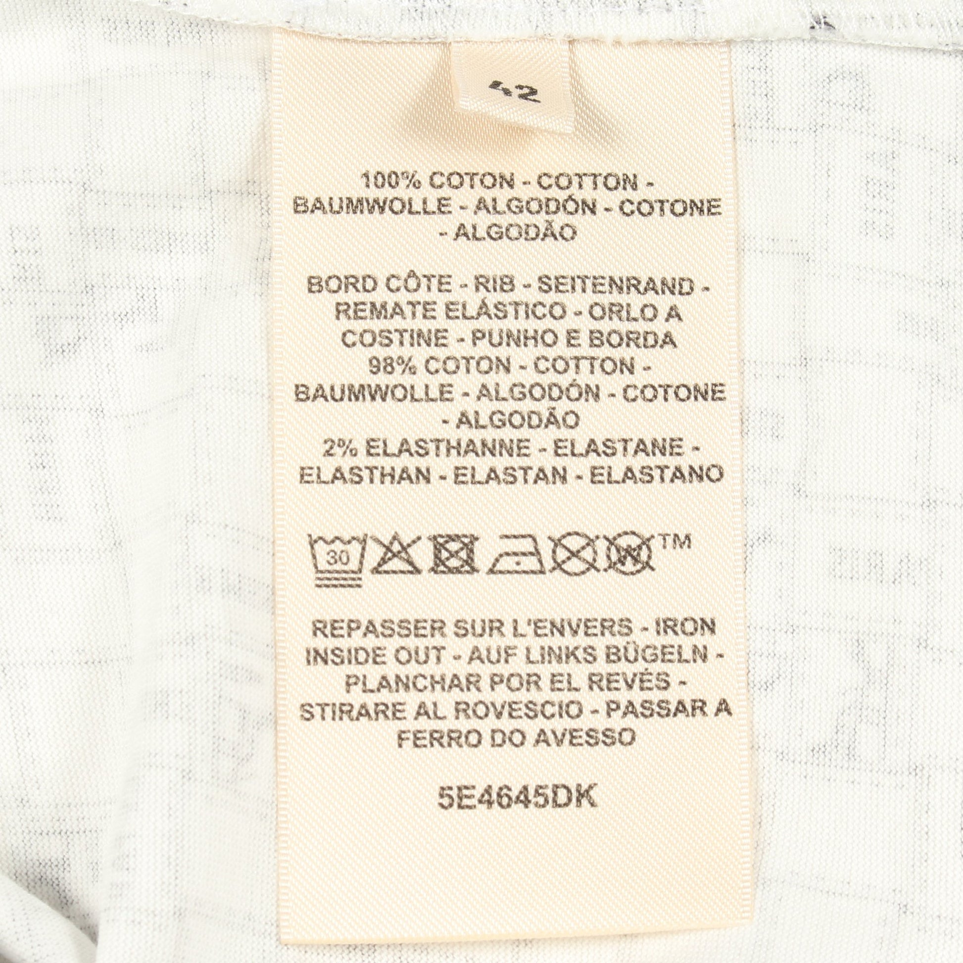 BOLDUC AU CARRE ボルデュック チェック 半袖Tシャツ クルーネック コットン ホワイト エルメス トップス HERMES