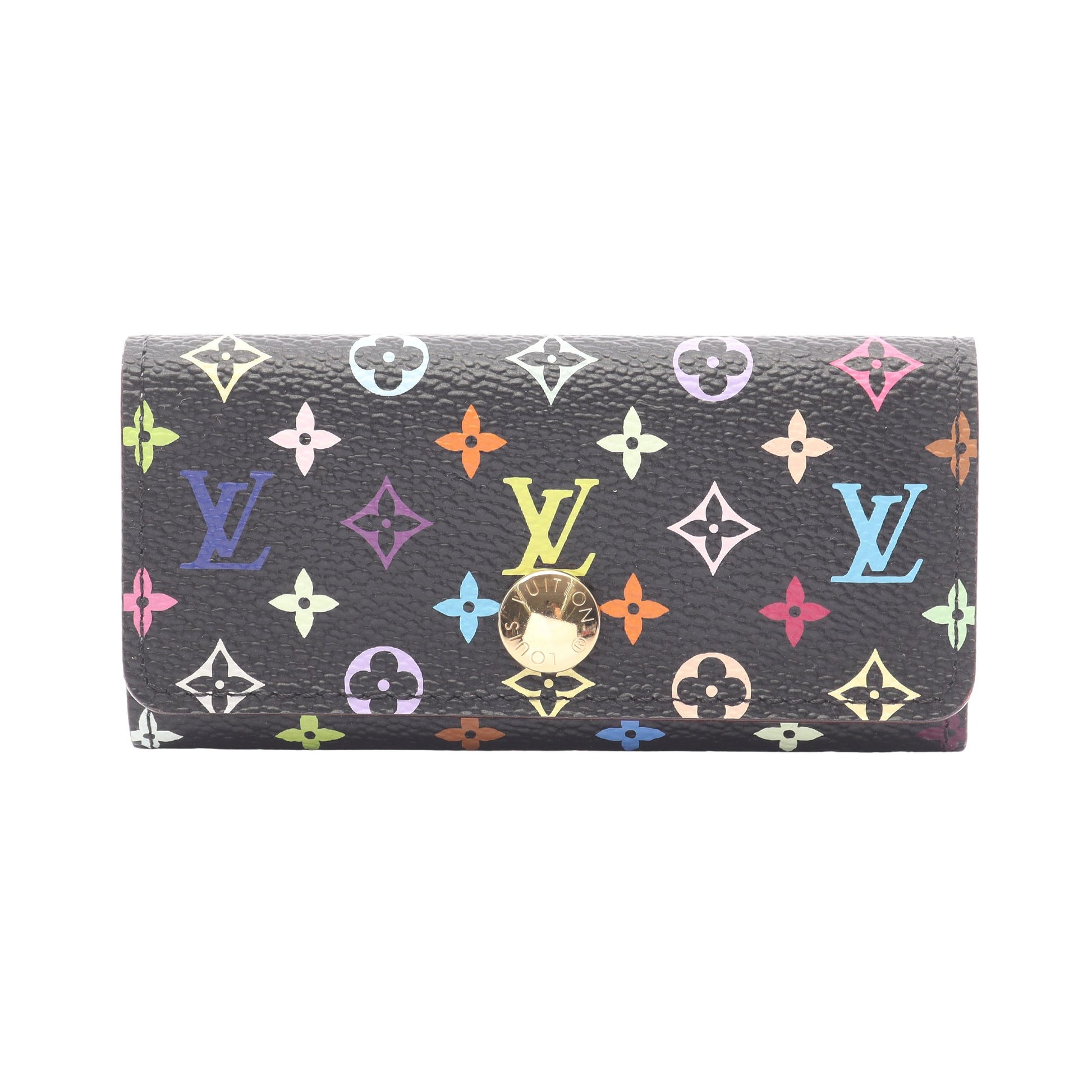 ミュルティクレ4 モノグラムマルチカラー ノワール 4連 キーケース PVC ブラック ルイヴィトン 財布・小物 LOUIS VUITTON