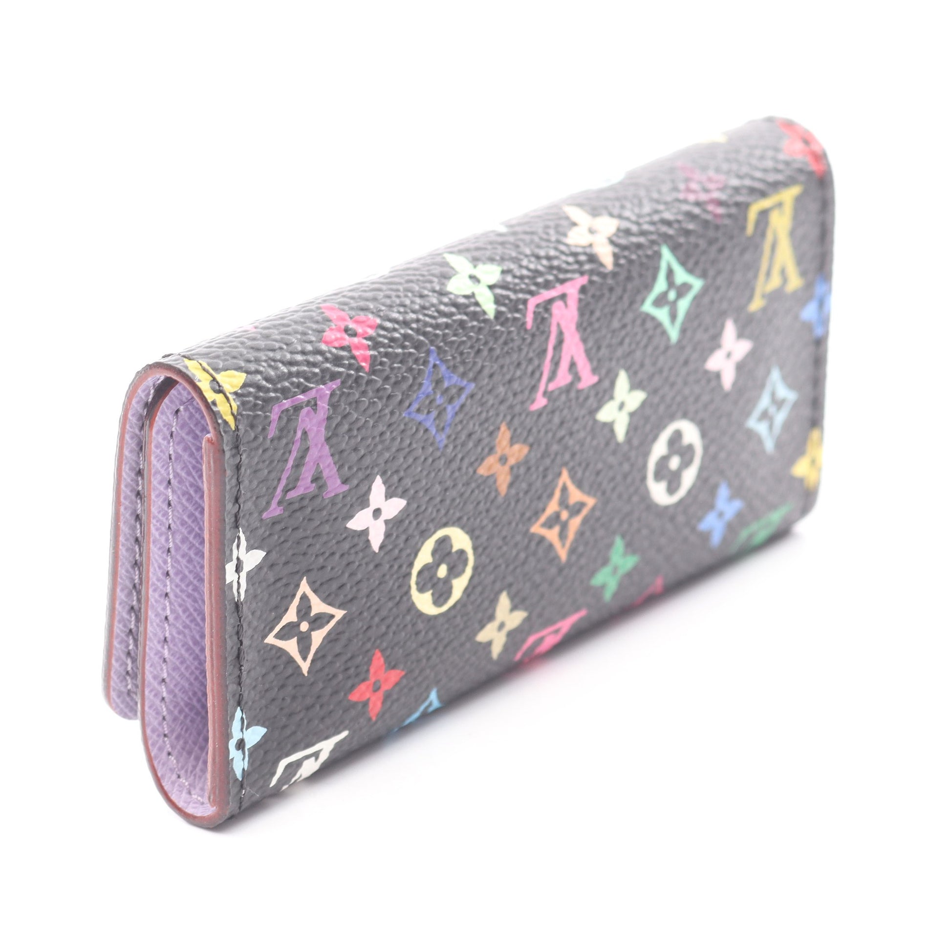 ミュルティクレ4 モノグラムマルチカラー ノワール 4連 キーケース PVC ブラック ルイヴィトン 財布・小物 LOUIS VUITTON