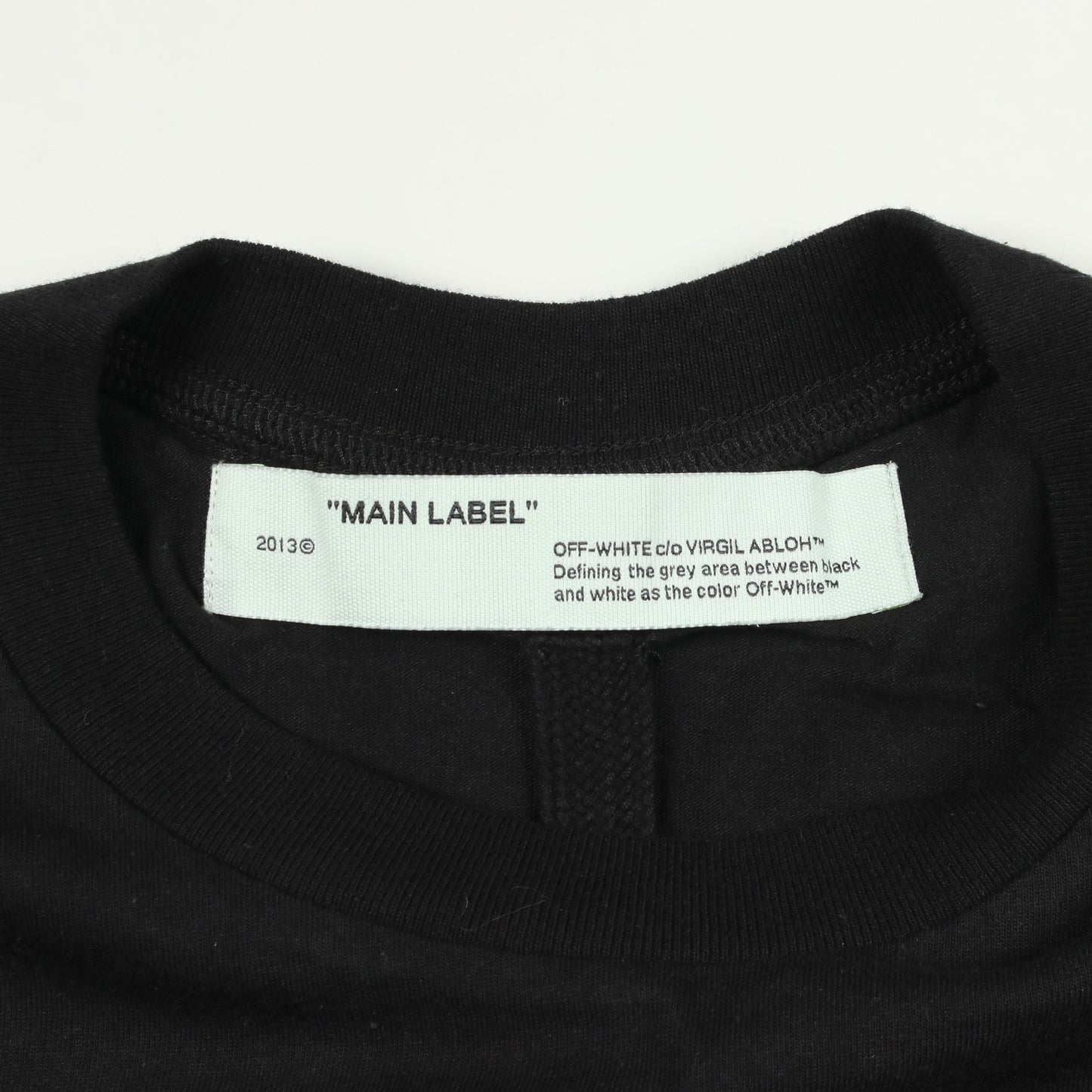 AIRPORT TAPE S/S SLIM TEE 半袖Tシャツ コットン ブラック オフホワイト トップス OFF-WHITE