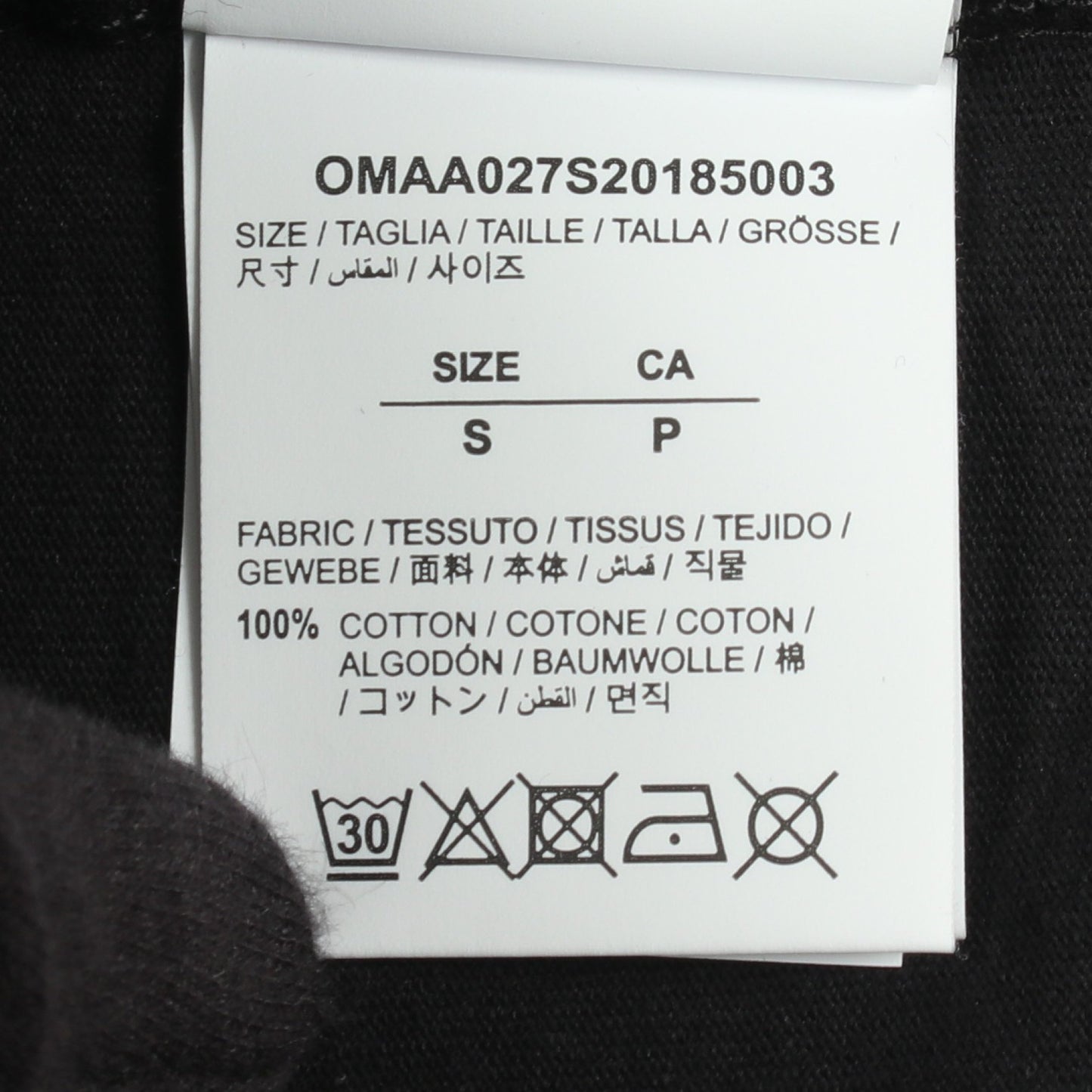 AIRPORT TAPE S/S SLIM TEE 半袖Tシャツ コットン ブラック オフホワイト トップス OFF-WHITE
