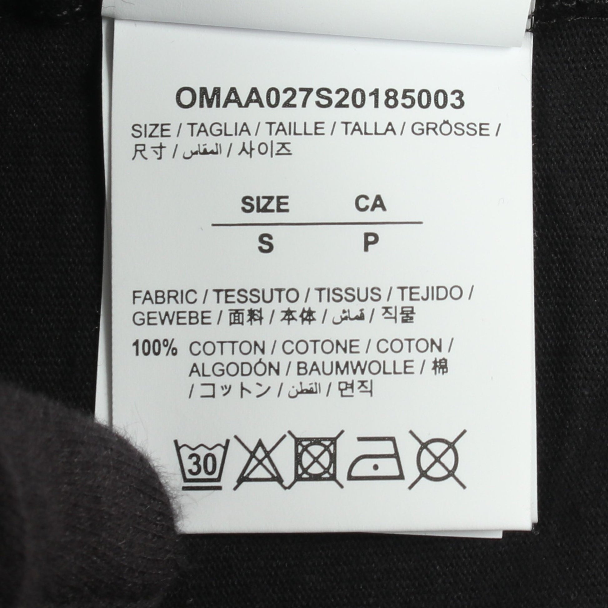 AIRPORT TAPE S/S SLIM TEE 半袖Tシャツ コットン ブラック オフホワイト トップス OFF-WHITE