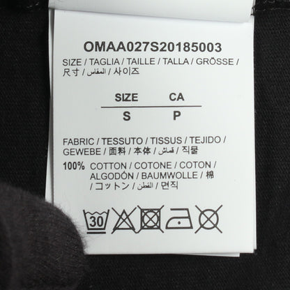 AIRPORT TAPE S/S SLIM TEE 半袖Tシャツ コットン ブラック オフホワイト トップス OFF-WHITE