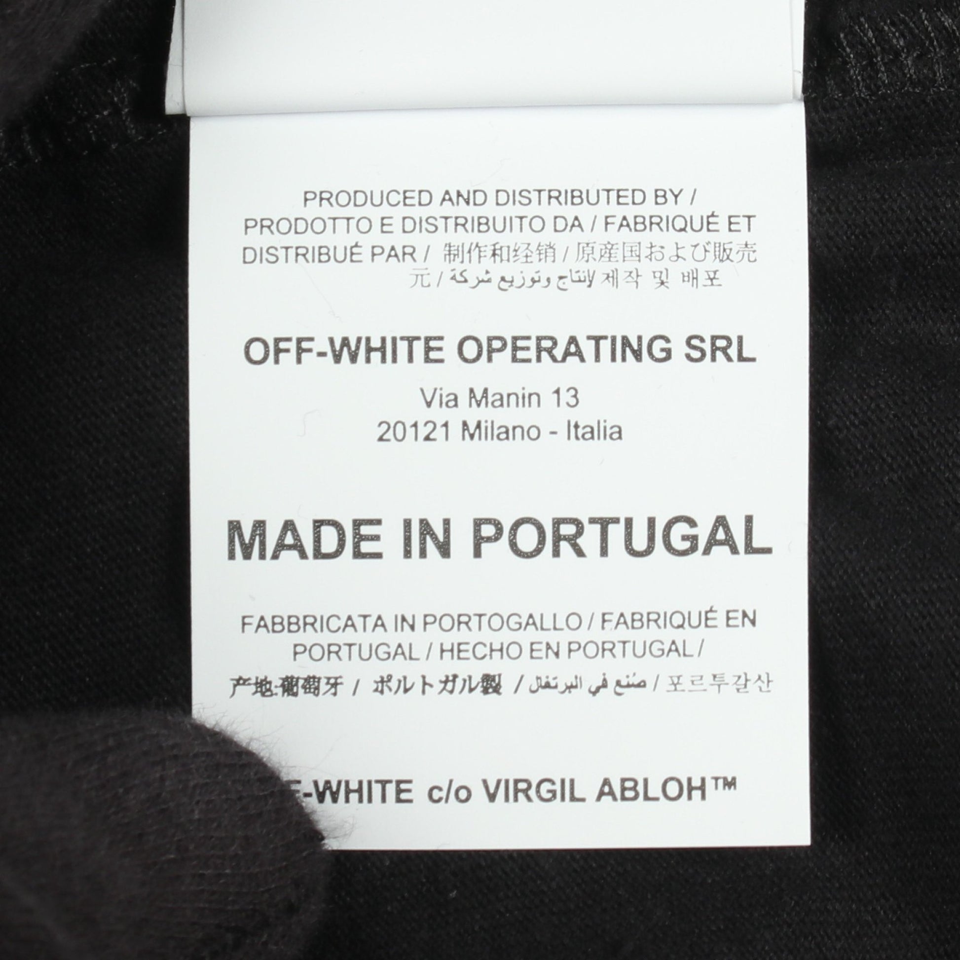 AIRPORT TAPE S/S SLIM TEE 半袖Tシャツ コットン ブラック オフホワイト トップス OFF-WHITE