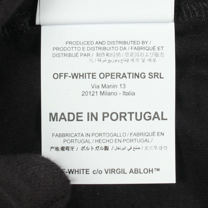 AIRPORT TAPE S/S SLIM TEE 半袖Tシャツ コットン ブラック オフホワイト トップス OFF-WHITE