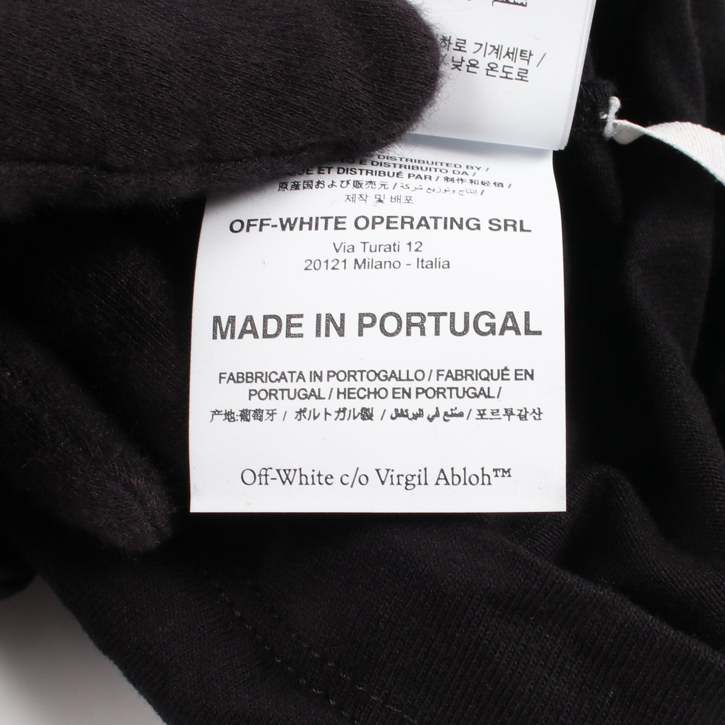 CARAVAGGIO S OVER TEE 半袖Tシャツ コットン ブラック マルチカラー オフホワイト トップス OFF-WHITE