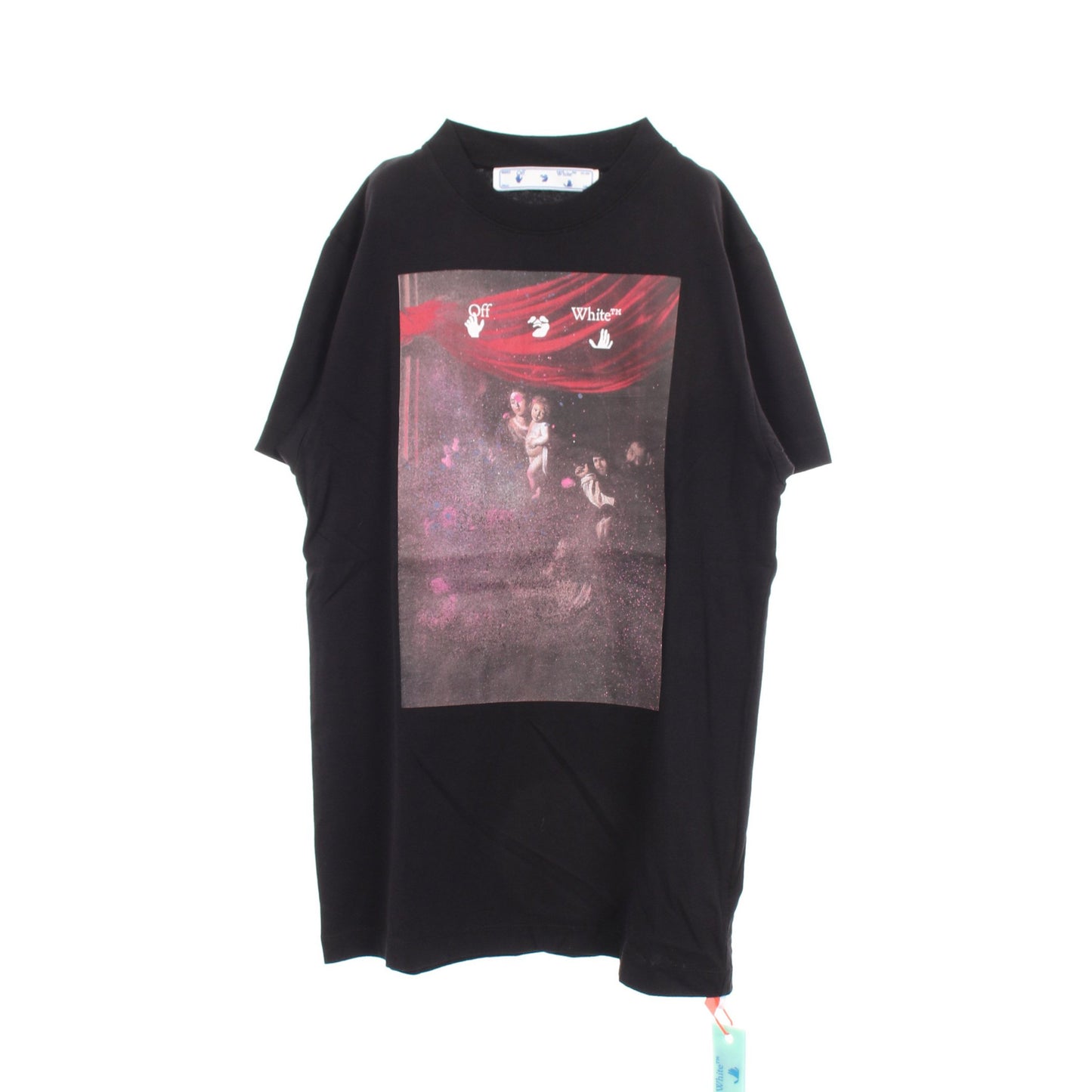 CARAVAGGIO S OVER TEE 半袖Tシャツ コットン ブラック マルチカラー オフホワイト トップス OFF-WHITE