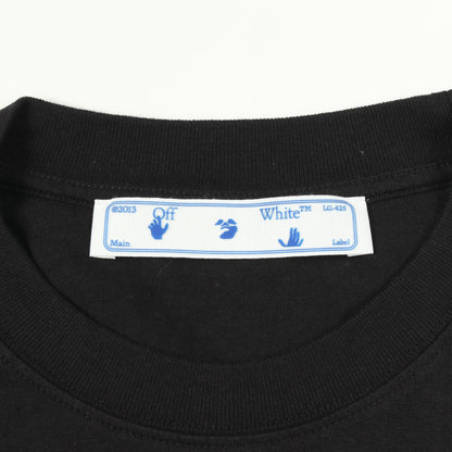 スプレーアロー 半袖Tシャツ コットン ブラック ホワイト オフホワイト トップス OFF-WHITE