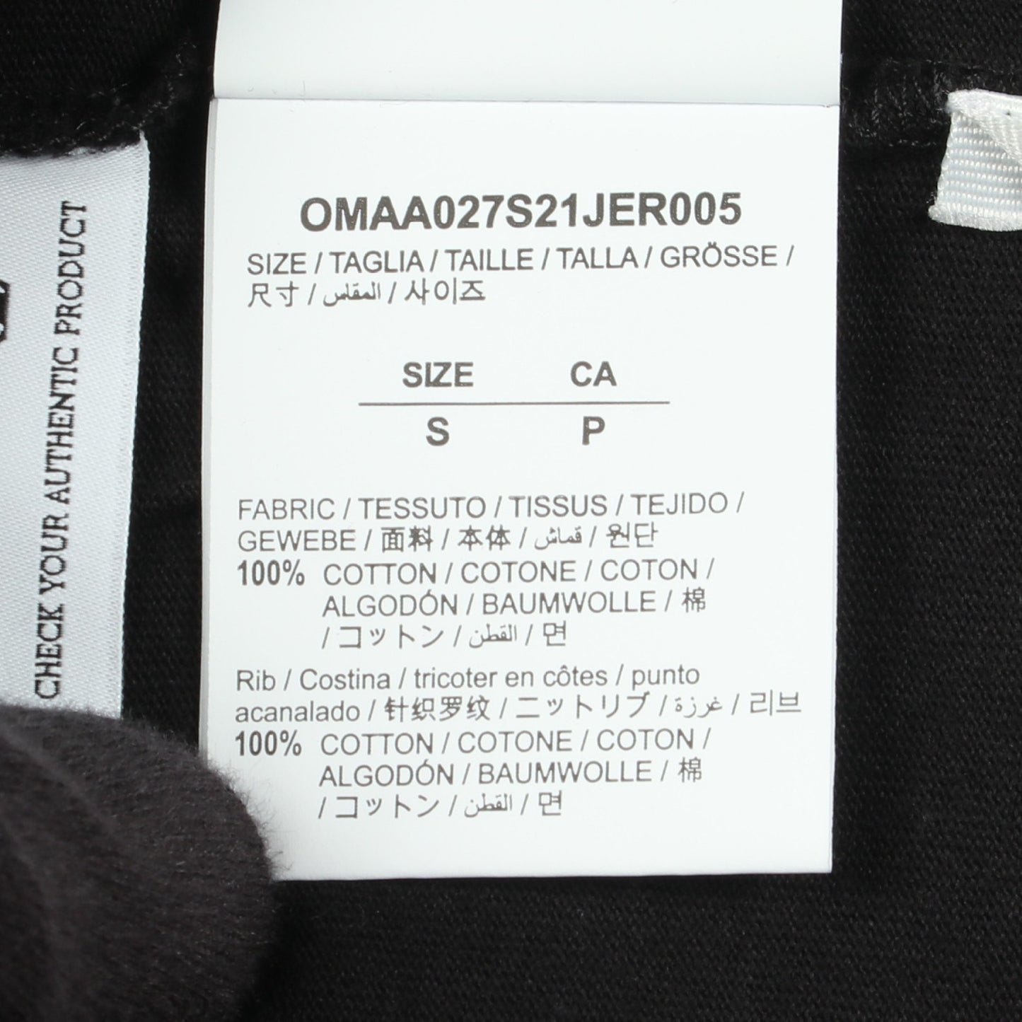 スプレーアロー 半袖Tシャツ コットン ブラック ホワイト オフホワイト トップス OFF-WHITE
