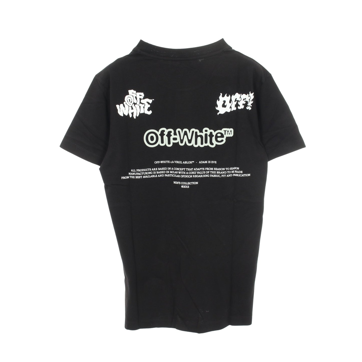 ロゴプリント 半袖Tシャツ コットン ブラック オフホワイト トップス OFF-WHITE