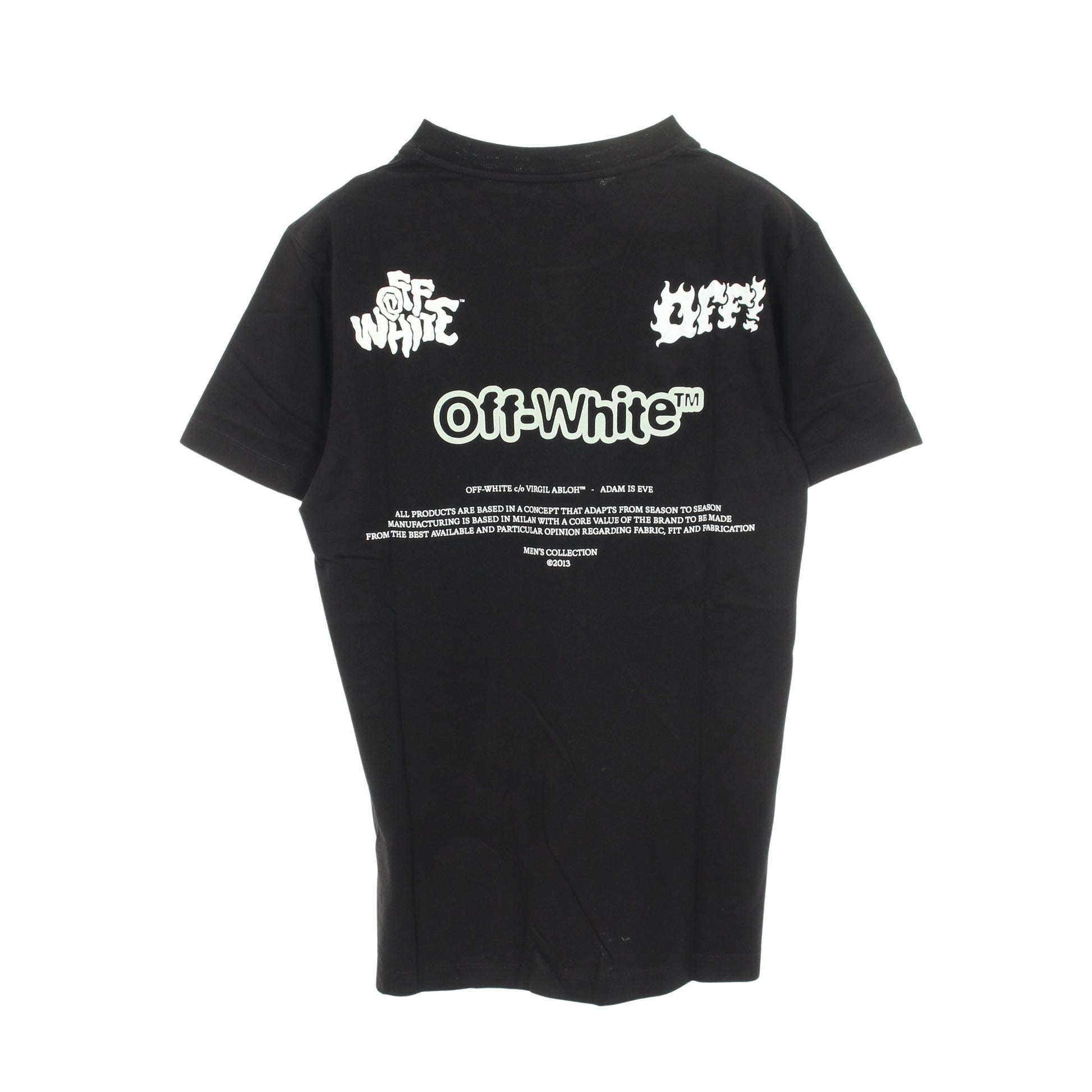 ロゴプリント 半袖Tシャツ コットン ブラック オフホワイト トップス OFF-WHITE