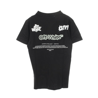 ロゴプリント 半袖Tシャツ コットン ブラック オフホワイト トップス OFF-WHITE