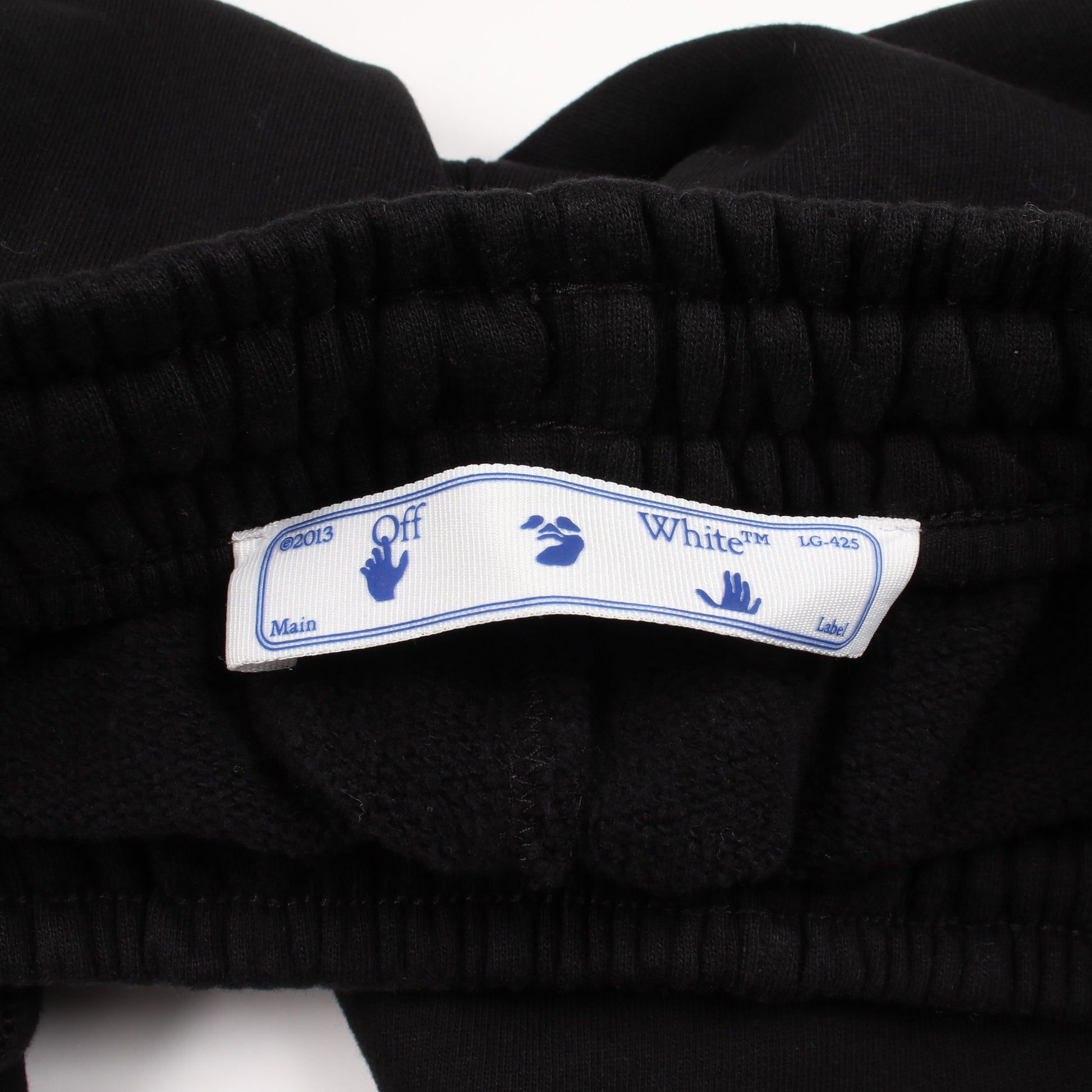 Sprayed Caravaggio スウェットパンツ コットン ブラック オフホワイト ボトムス OFF-WHITE
