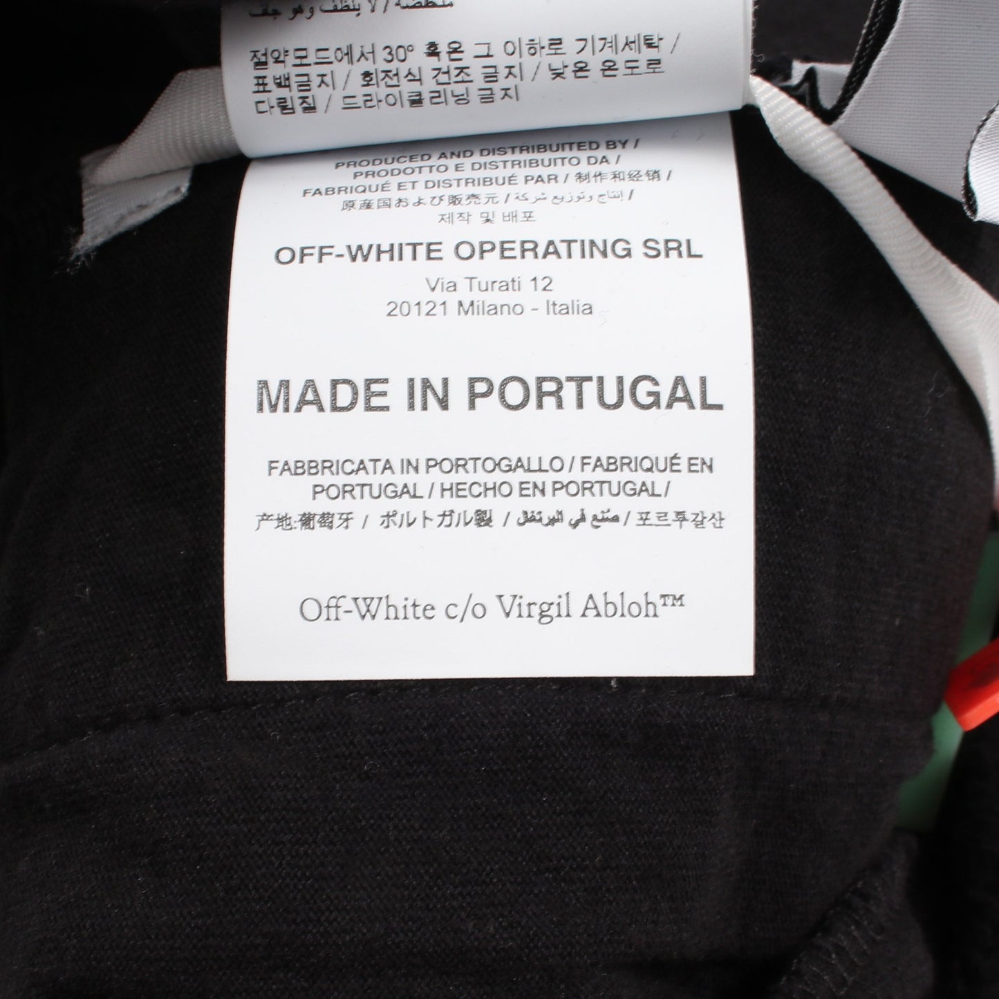 Sprayed Caravaggio スウェットパンツ コットン ブラック オフホワイト ボトムス OFF-WHITE