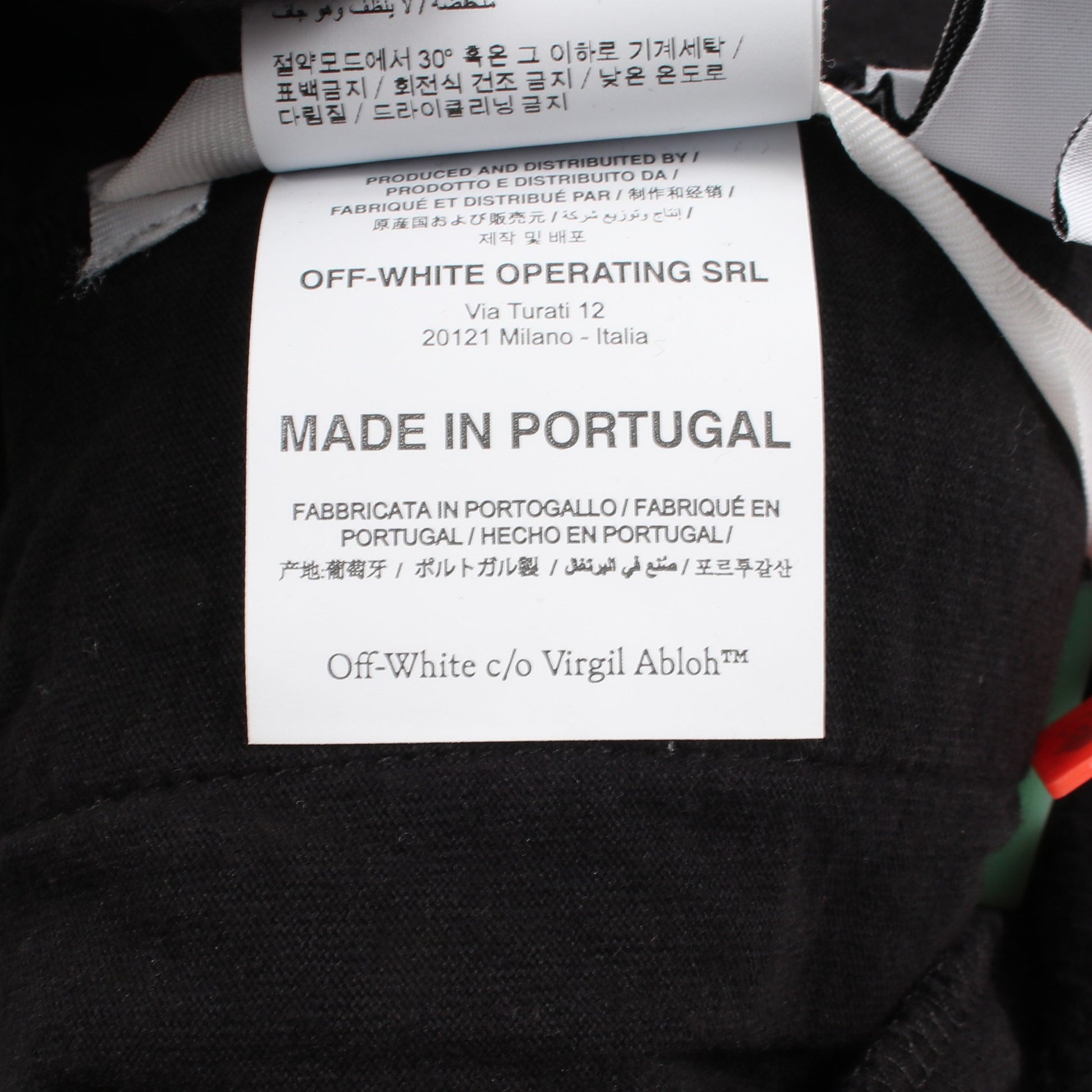 Sprayed Caravaggio スウェットパンツ コットン ブラック オフホワイト ボトムス OFF-WHITE
