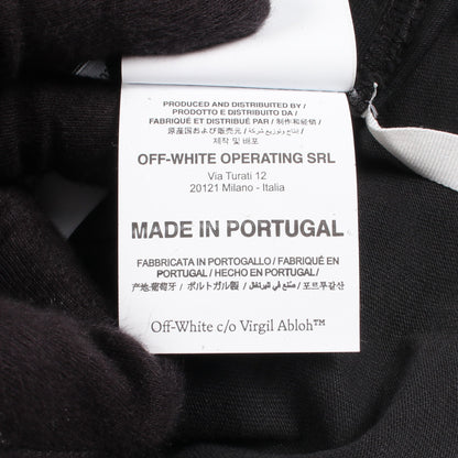 OFF-WHITE × MLB ユーズド加工 半袖Tシャツ コットン ダークグレー オフホワイト トップス OFF-WHITE