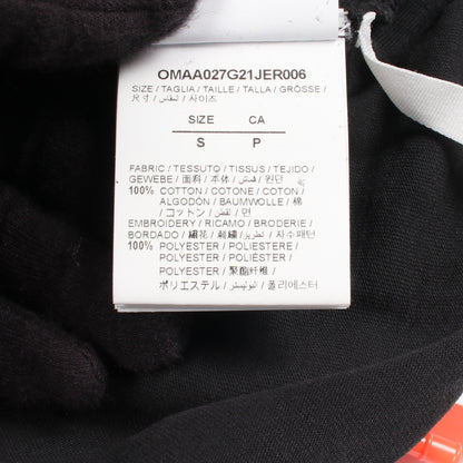 OFF-WHITE × MLB ユーズド加工 半袖Tシャツ コットン ダークグレー オフホワイト トップス OFF-WHITE