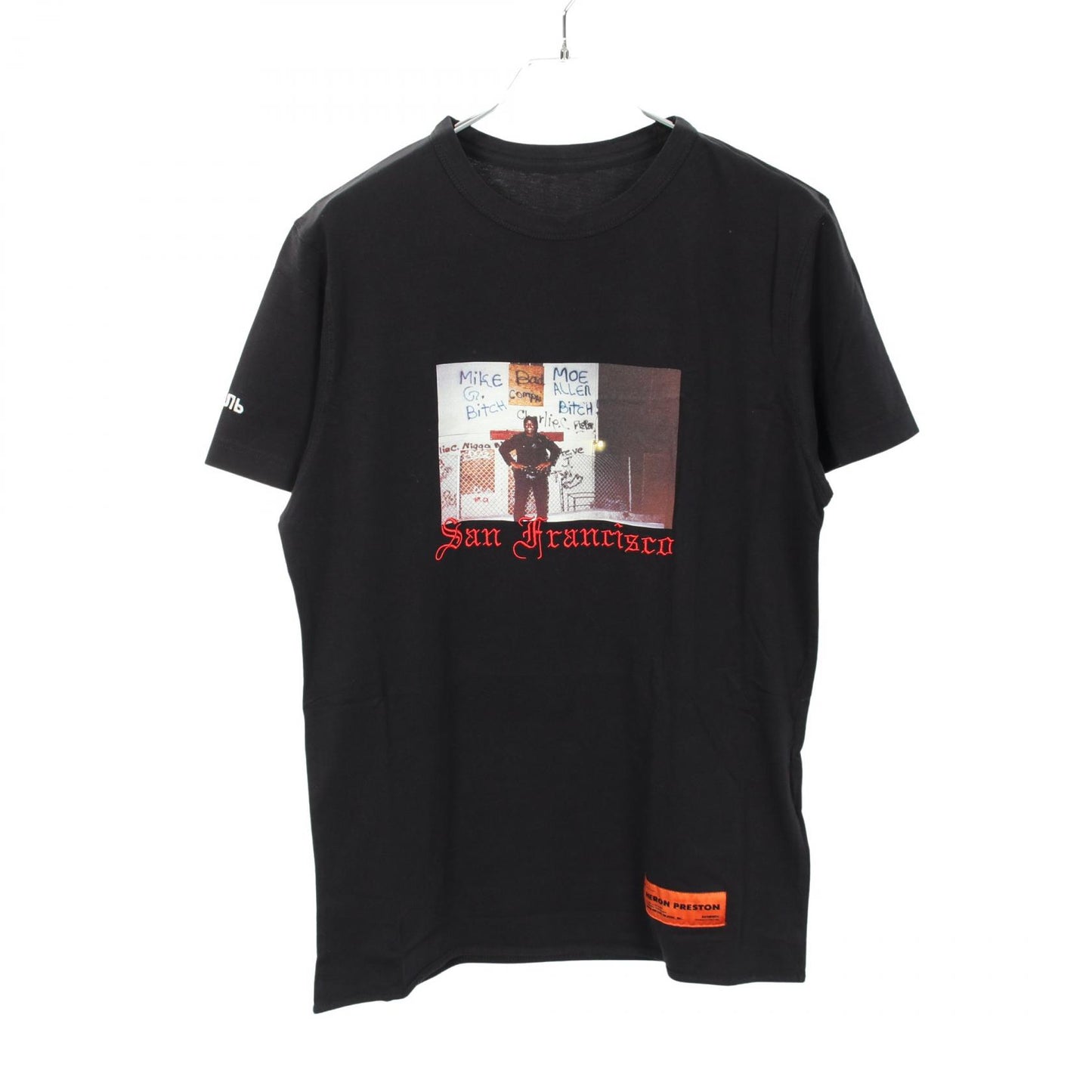 San Francisco グラフィックプリント 半袖Tシャツ コットン ブラック ヘロンプレストン トップス HERON PRESTON