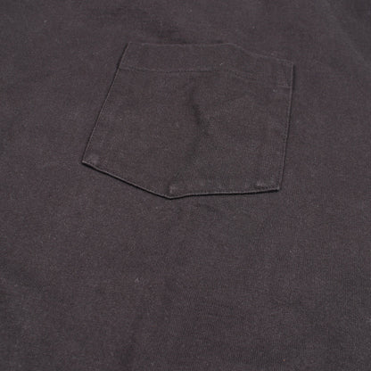 モックネック 刺繍 半袖Tシャツ コットン ブラック ヘロンプレストン トップス HERON PRESTON