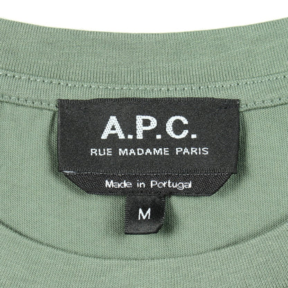 プリントロゴ クルーネック 半袖Tシャツ コットン グリーン アーペーセー トップス A.P.C.