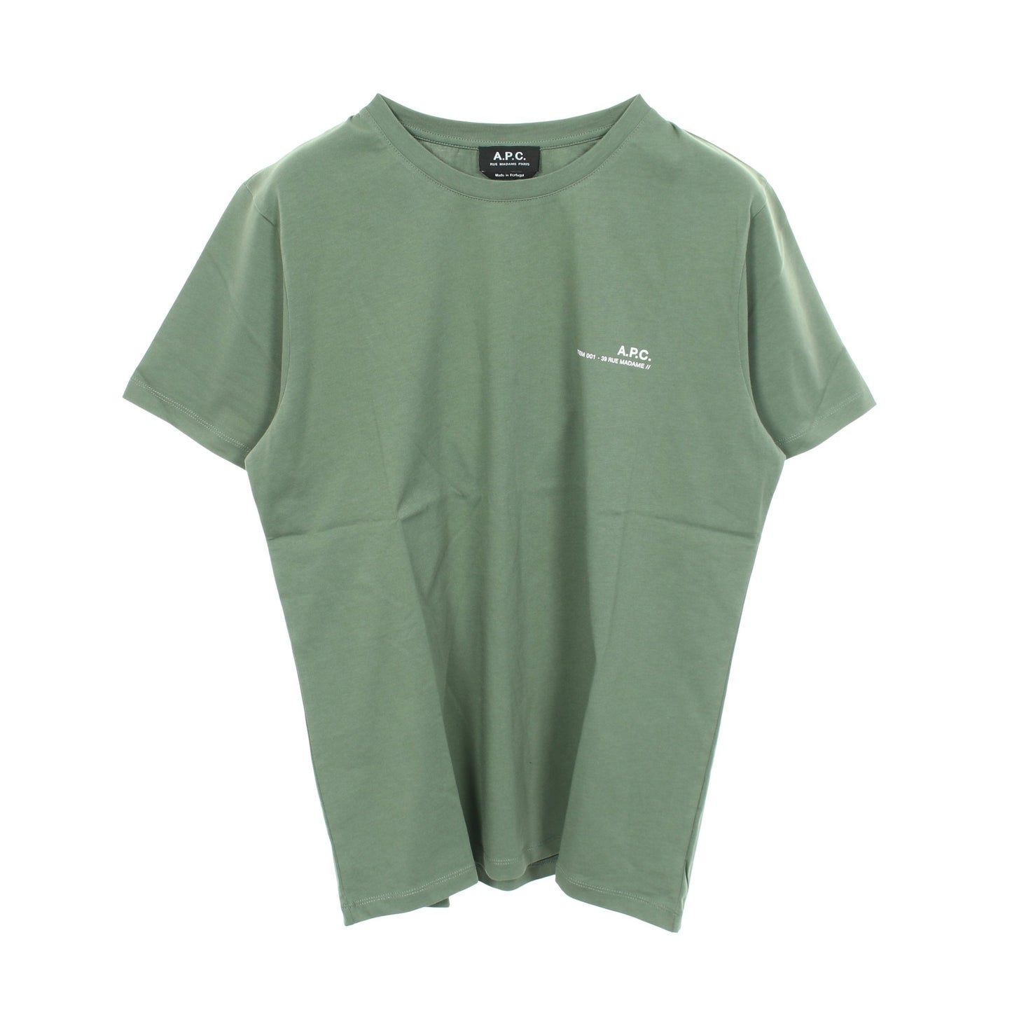 プリントロゴ クルーネック 半袖Tシャツ コットン グリーン アーペーセー トップス A.P.C.