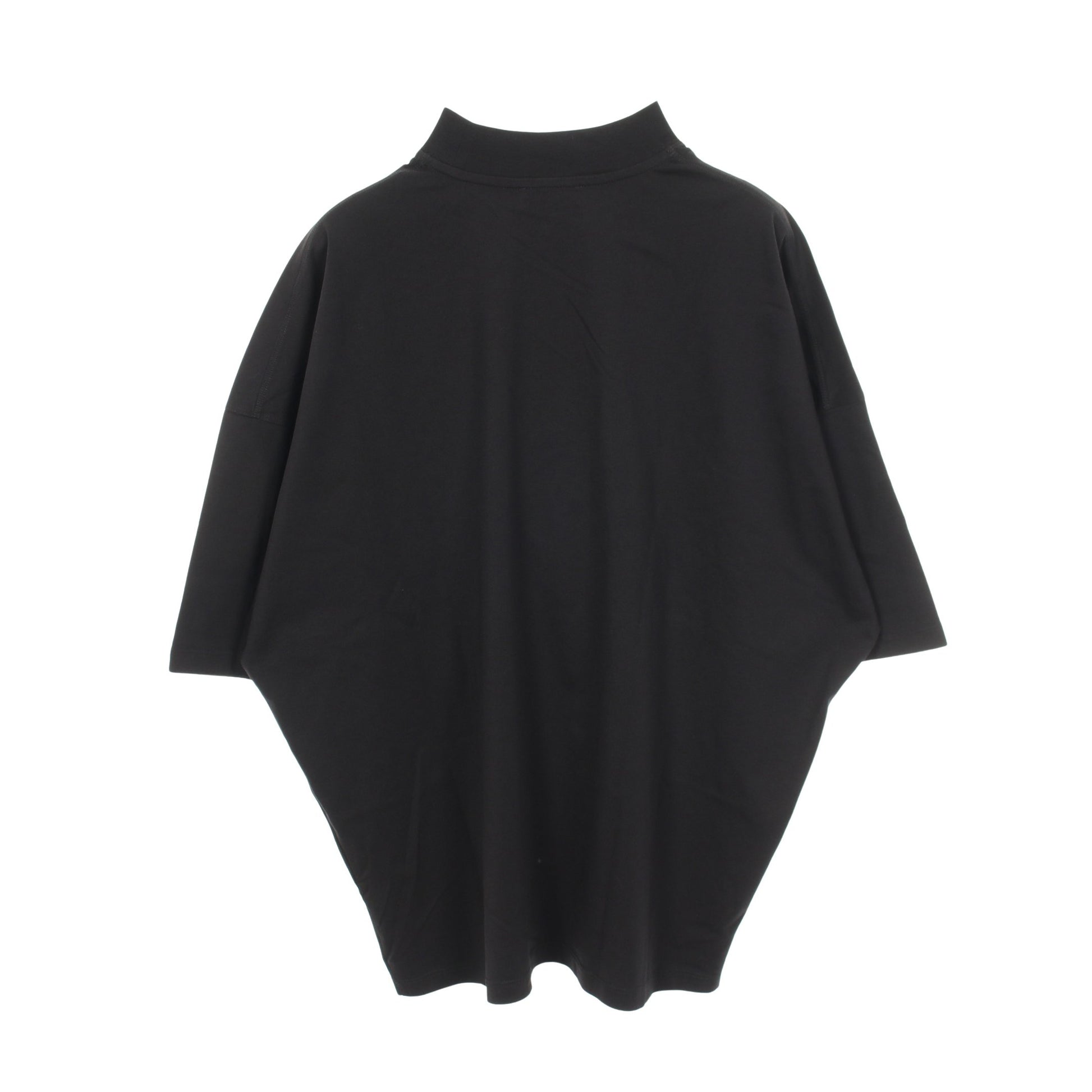 オーバーサイズ モックネック 半袖Tシャツ コットン ブラック ジルサンダー トップス JIL SANDER