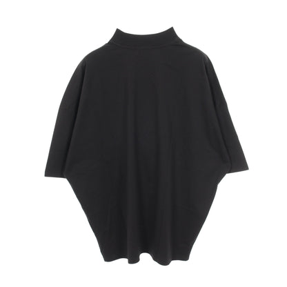 オーバーサイズ モックネック 半袖Tシャツ コットン ブラック ジルサンダー トップス JIL SANDER