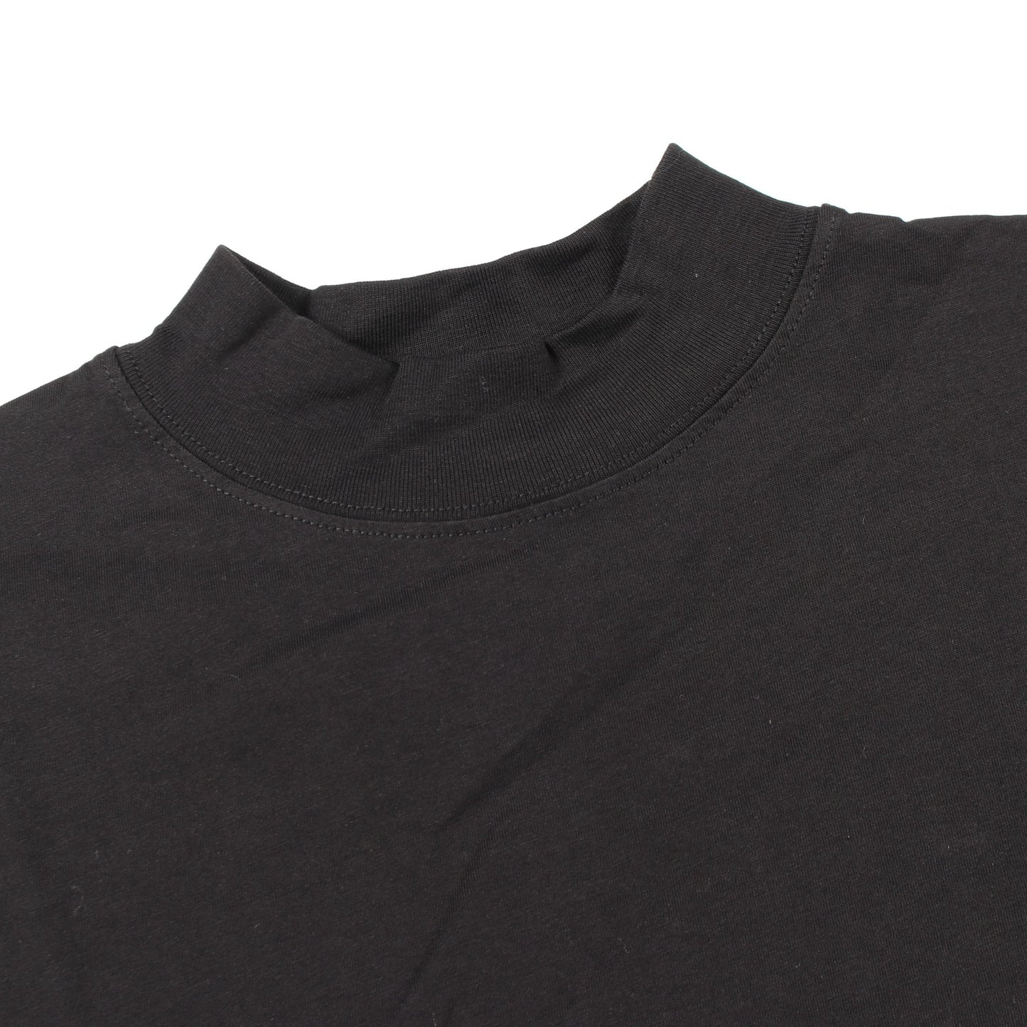 オーバーサイズ モックネック 半袖Tシャツ コットン ブラック ジルサンダー トップス JIL SANDER