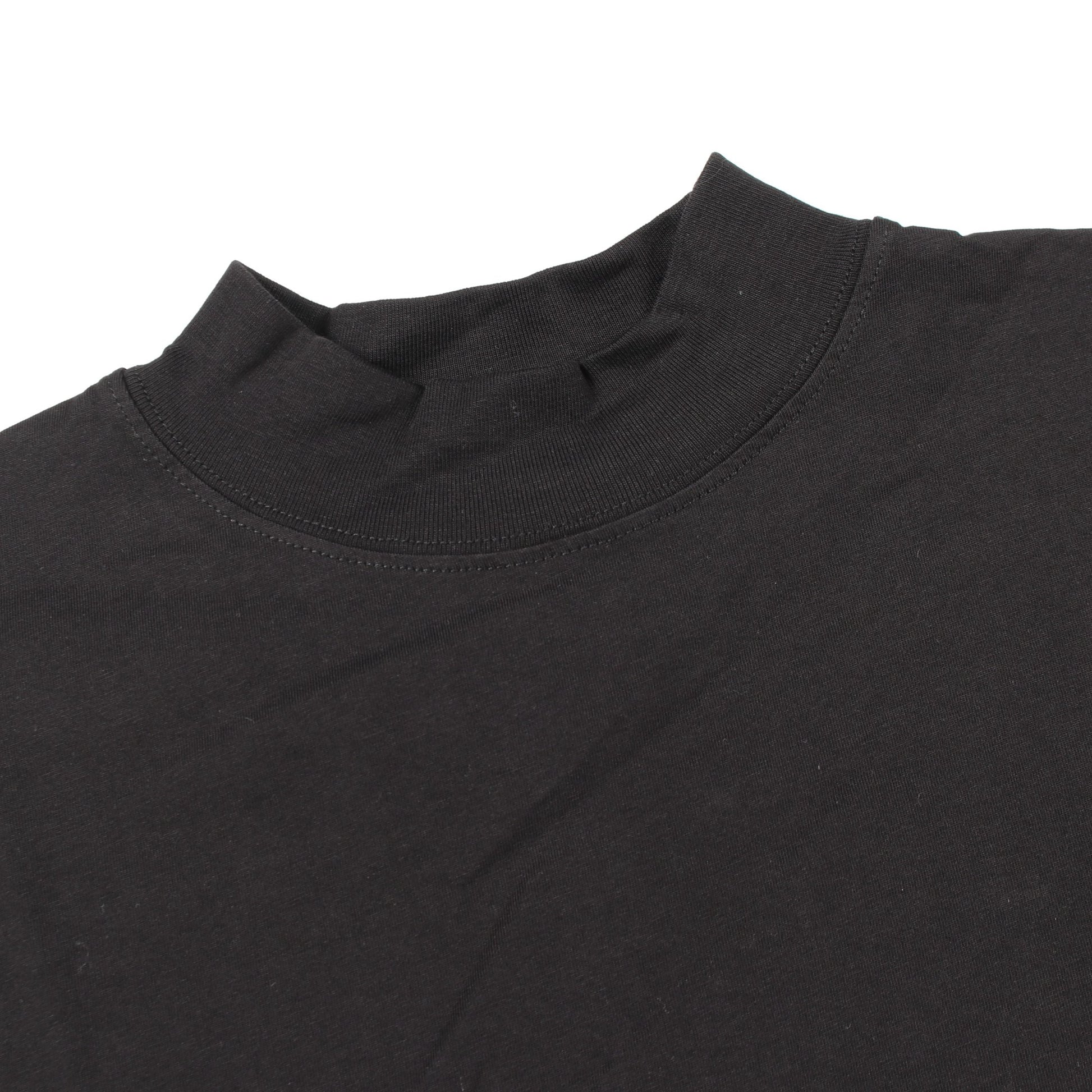 オーバーサイズ モックネック 半袖Tシャツ コットン ブラック ジルサンダー トップス JIL SANDER