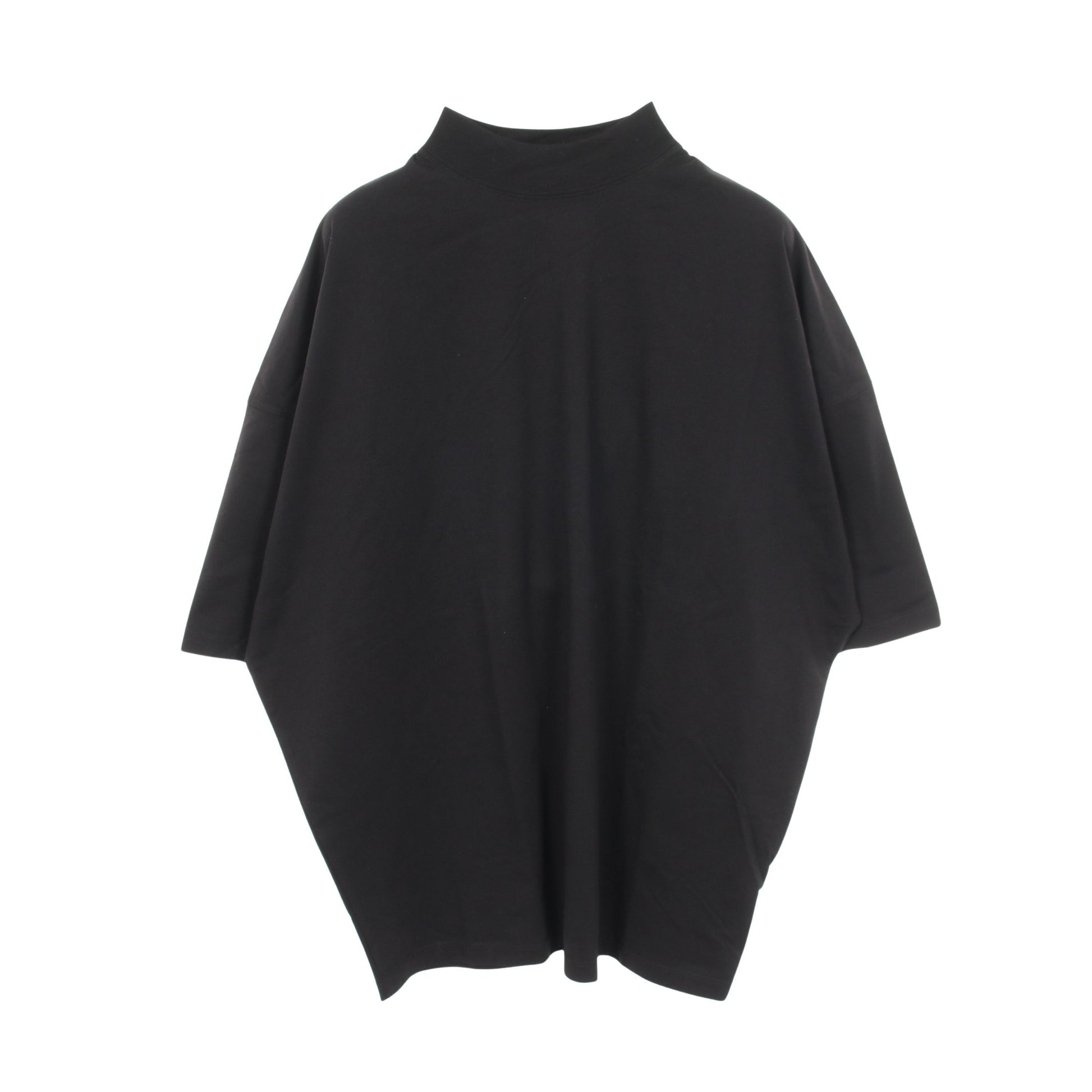 オーバーサイズ モックネック 半袖Tシャツ コットン ブラック ジルサンダー トップス JIL SANDER