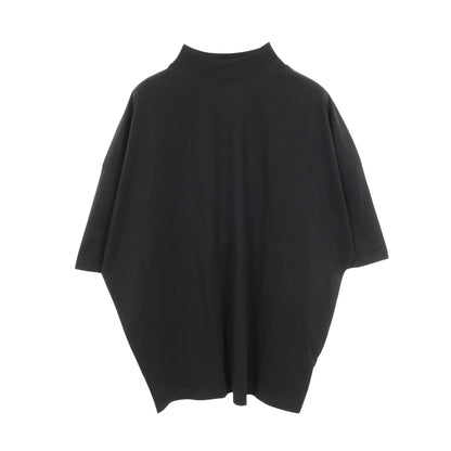 オーバーサイズ モックネック 半袖Tシャツ コットン ブラック ジルサンダー トップス JIL SANDER