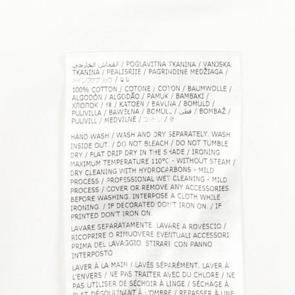 オーバーサイズ モックネック 半袖Tシャツ コットン ホワイト ジルサンダー トップス JIL SANDER