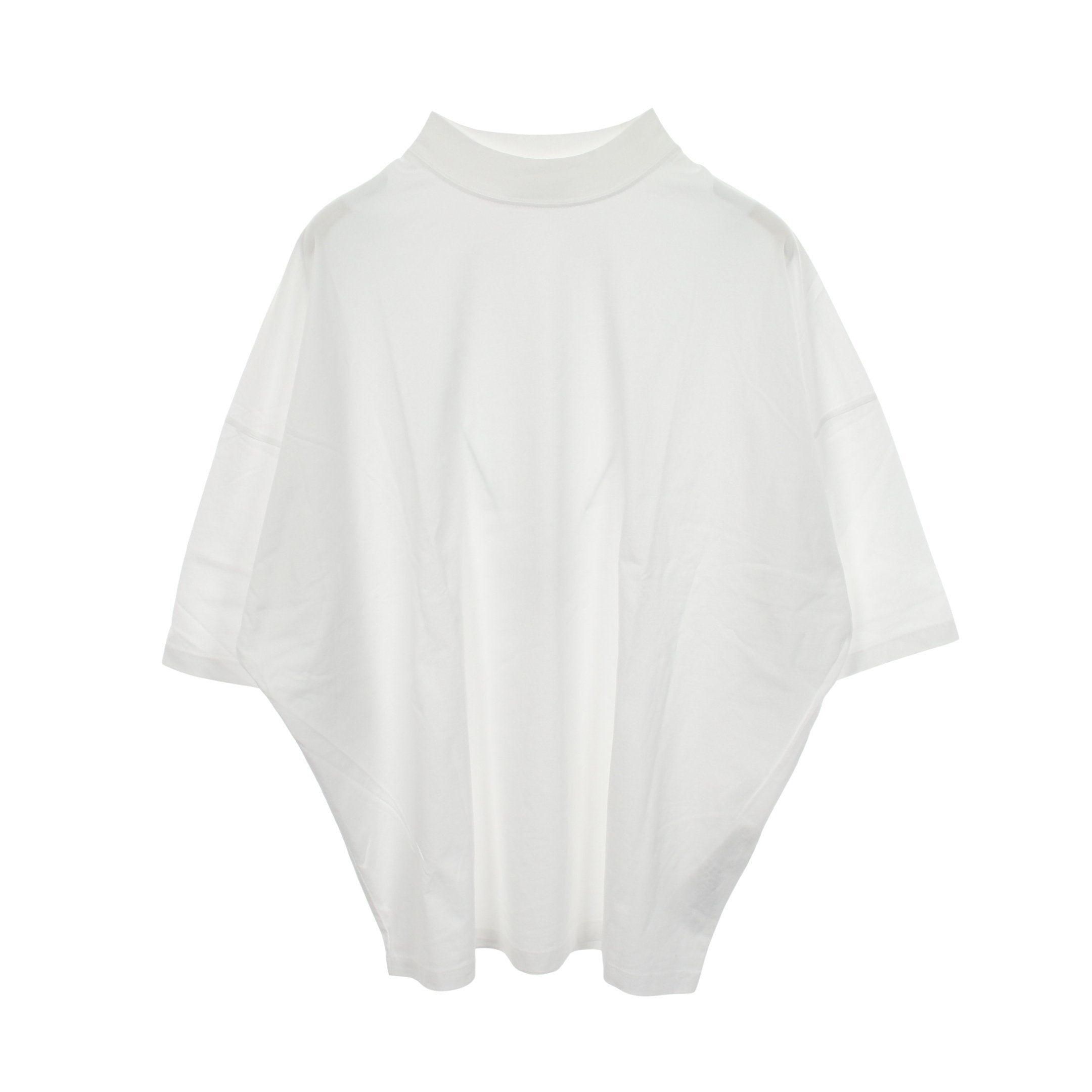オーバーサイズ モックネック 半袖Tシャツ コットン ホワイト ジル