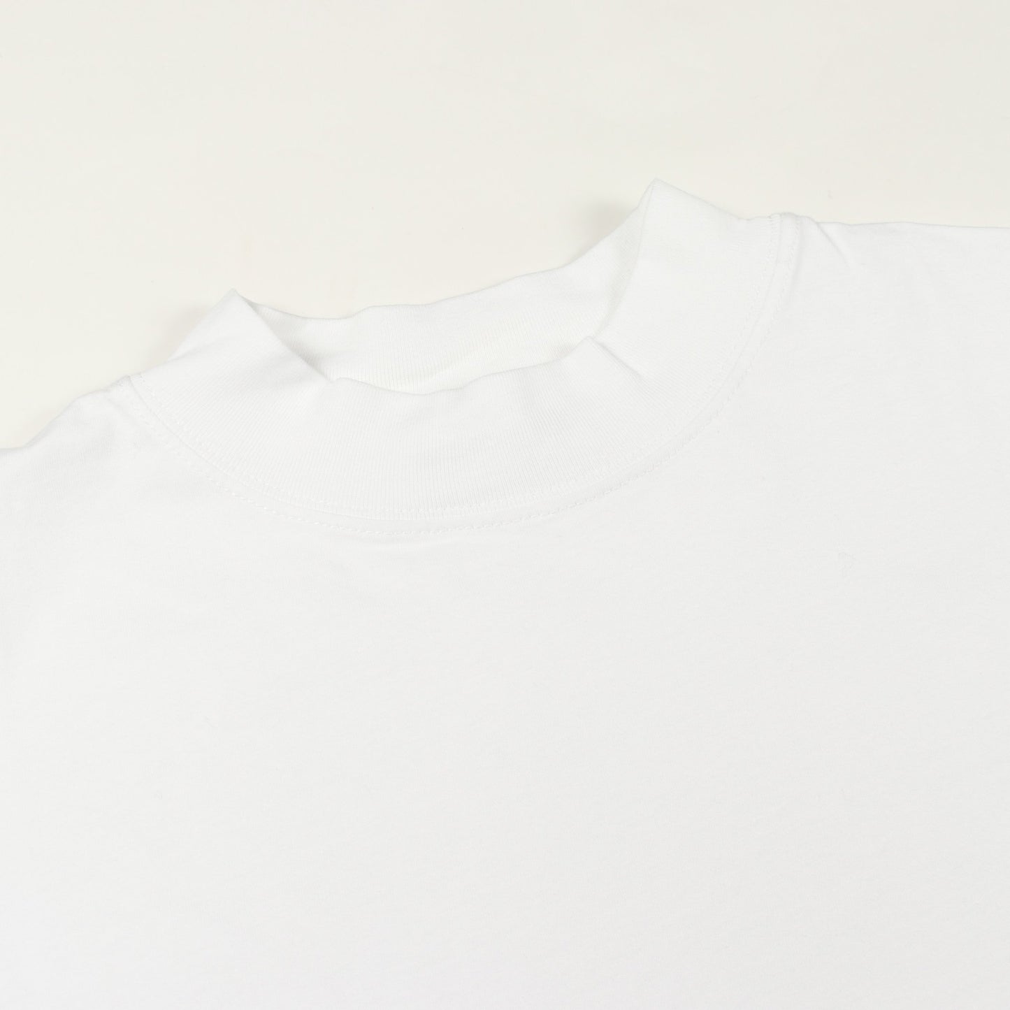 オーバーサイズ モックネック 半袖Tシャツ コットン ホワイト ジルサンダー トップス JIL SANDER