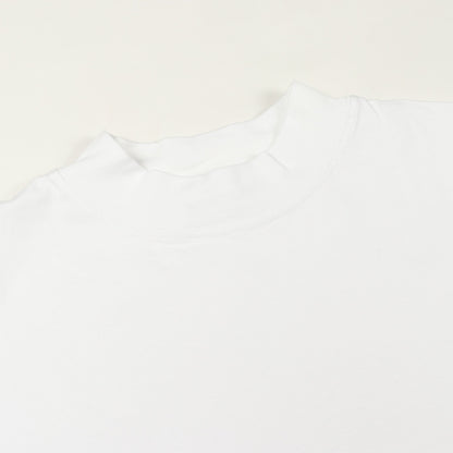オーバーサイズ モックネック 半袖Tシャツ コットン ホワイト ジルサンダー トップス JIL SANDER