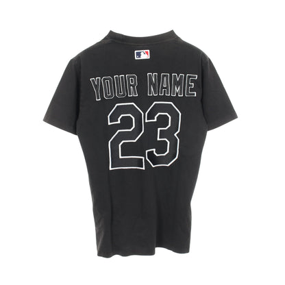 MLB CHICAGO WS SS TEE ユーズド加工 半袖Tシャツ コットン ダークグレー オフホワイト トップス OFF-WHITE