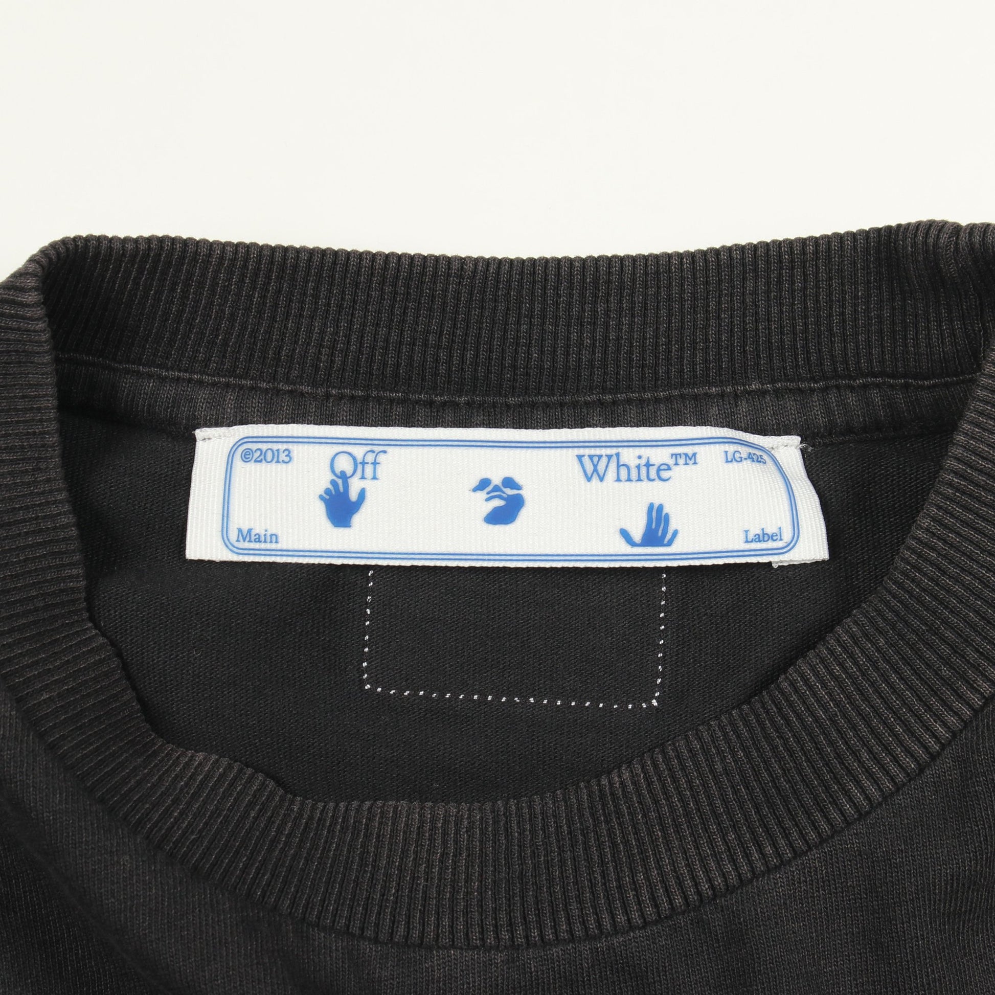 MLB CHICAGO WS SS TEE ユーズド加工 半袖Tシャツ コットン ダークグレー オフホワイト トップス OFF-WHITE