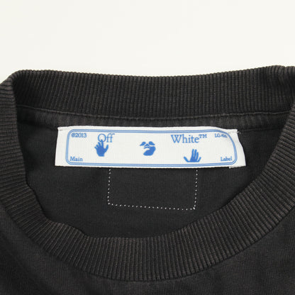 MLB CHICAGO WS SS TEE ユーズド加工 半袖Tシャツ コットン ダークグレー オフホワイト トップス OFF-WHITE