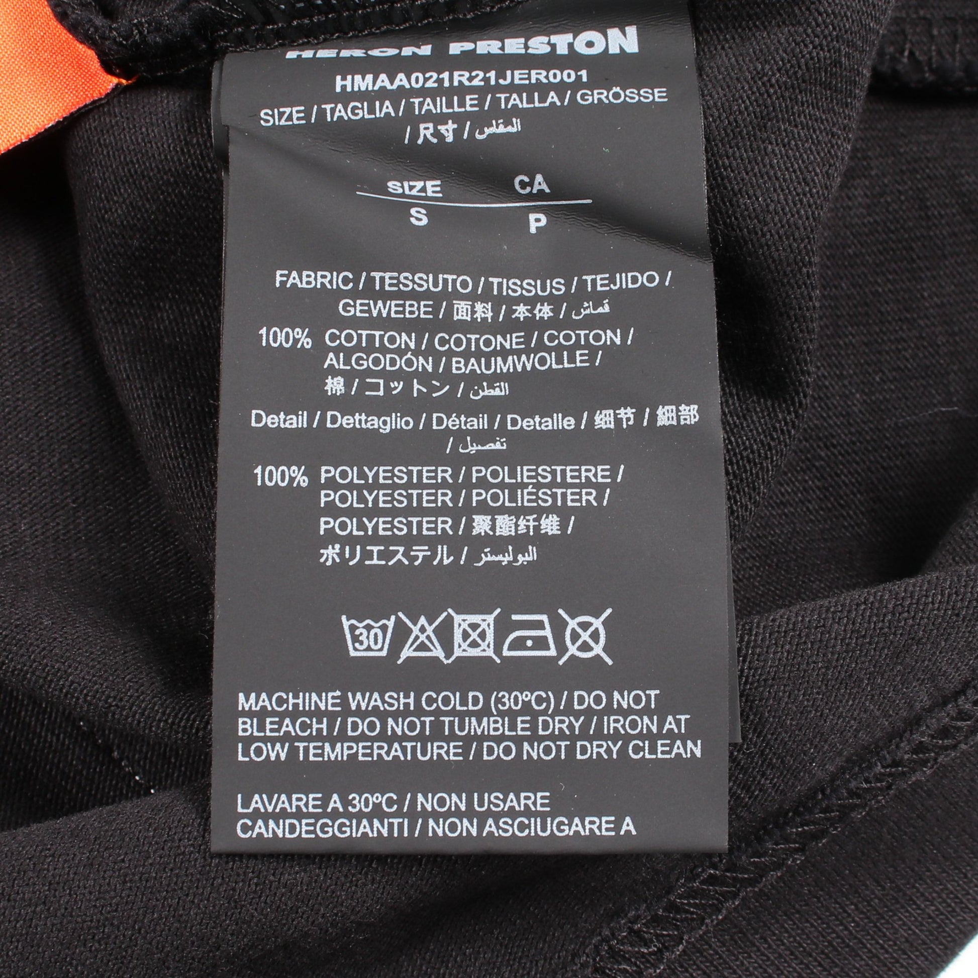 モックネック 刺繍 半袖Tシャツ コットン ブラック ヘロンプレストン トップス HERON PRESTON