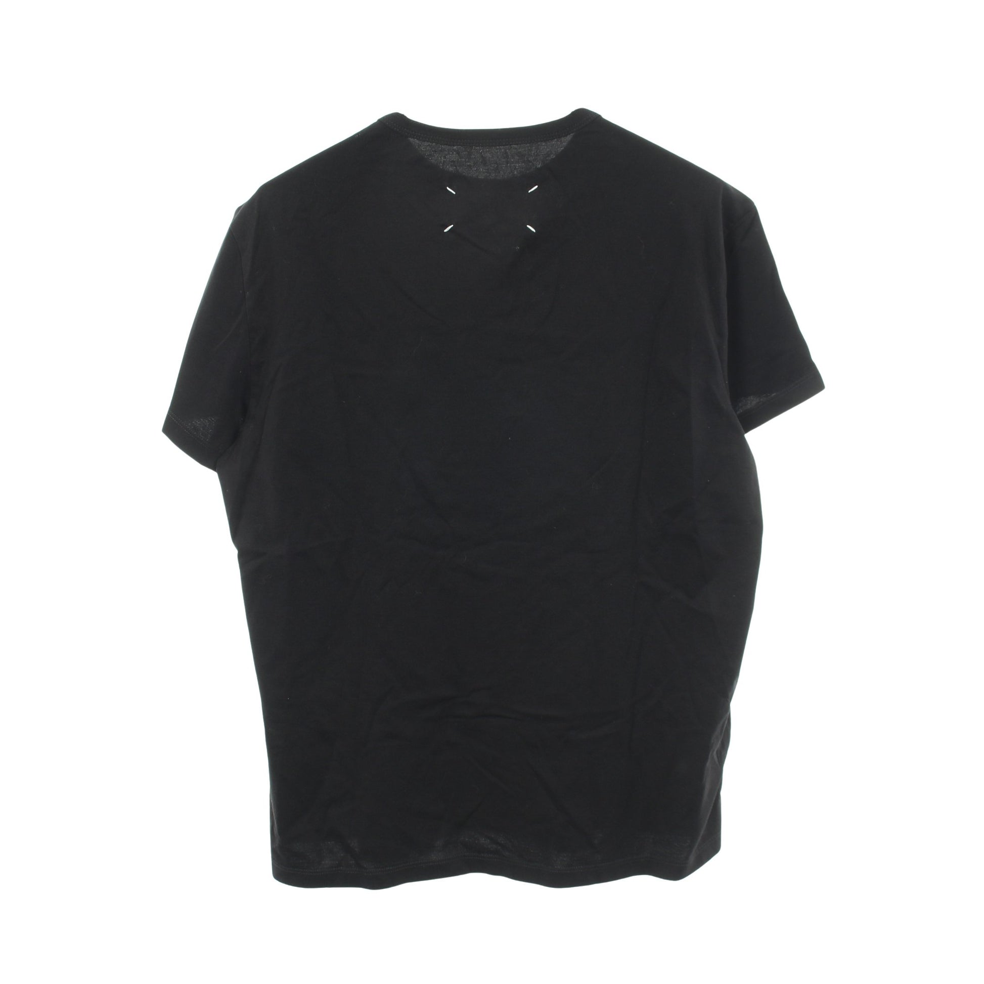 ロゴ刺繍 半袖Tシャツ コットン ブラック メゾンマルジェラ10 トップス Maison Margiela 10