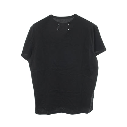 ロゴ刺繍 半袖Tシャツ コットン ブラック メゾンマルジェラ10 トップス Maison Margiela 10