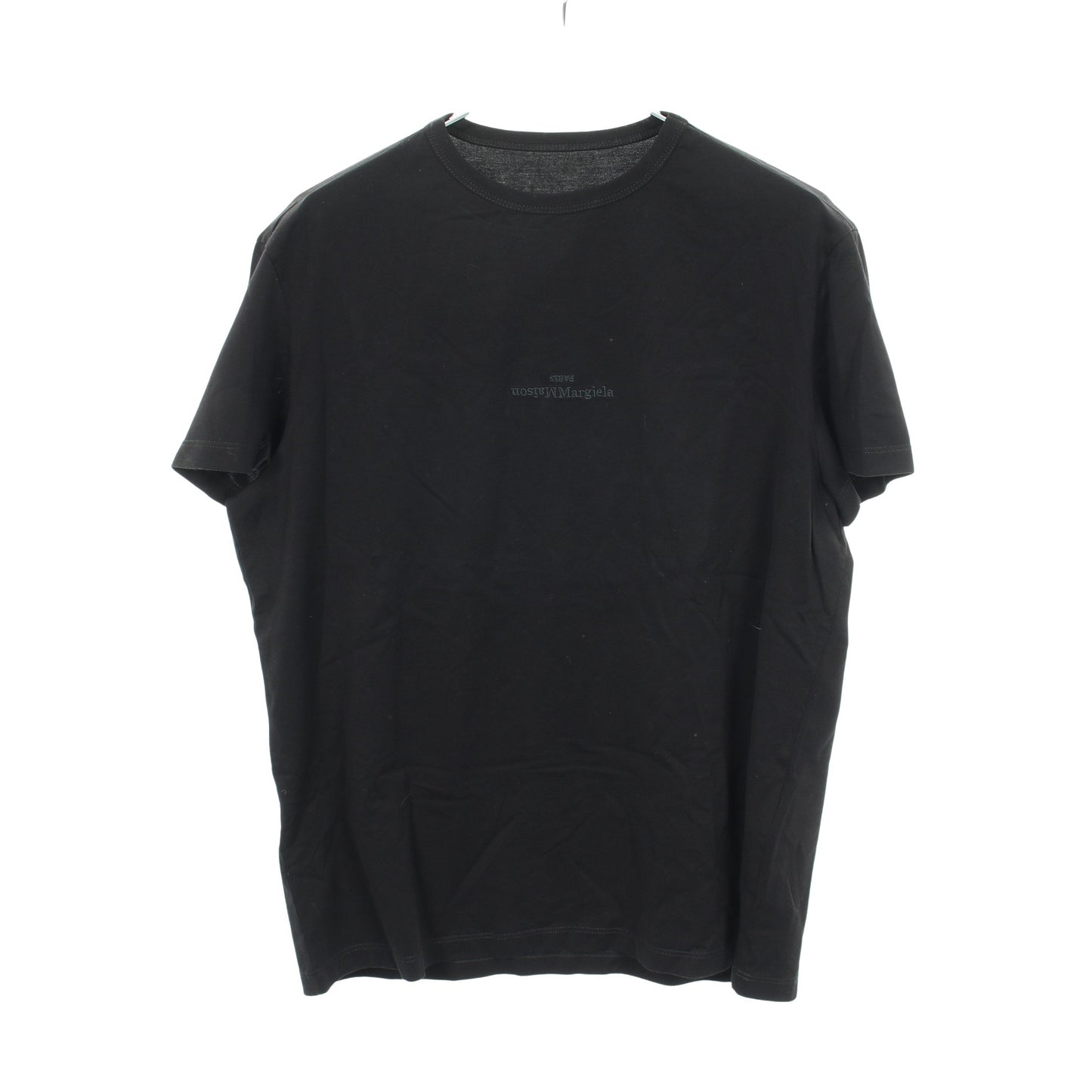 ロゴ刺繍 半袖Tシャツ コットン ブラック メゾンマルジェラ10 トップス Maison Margiela 10
