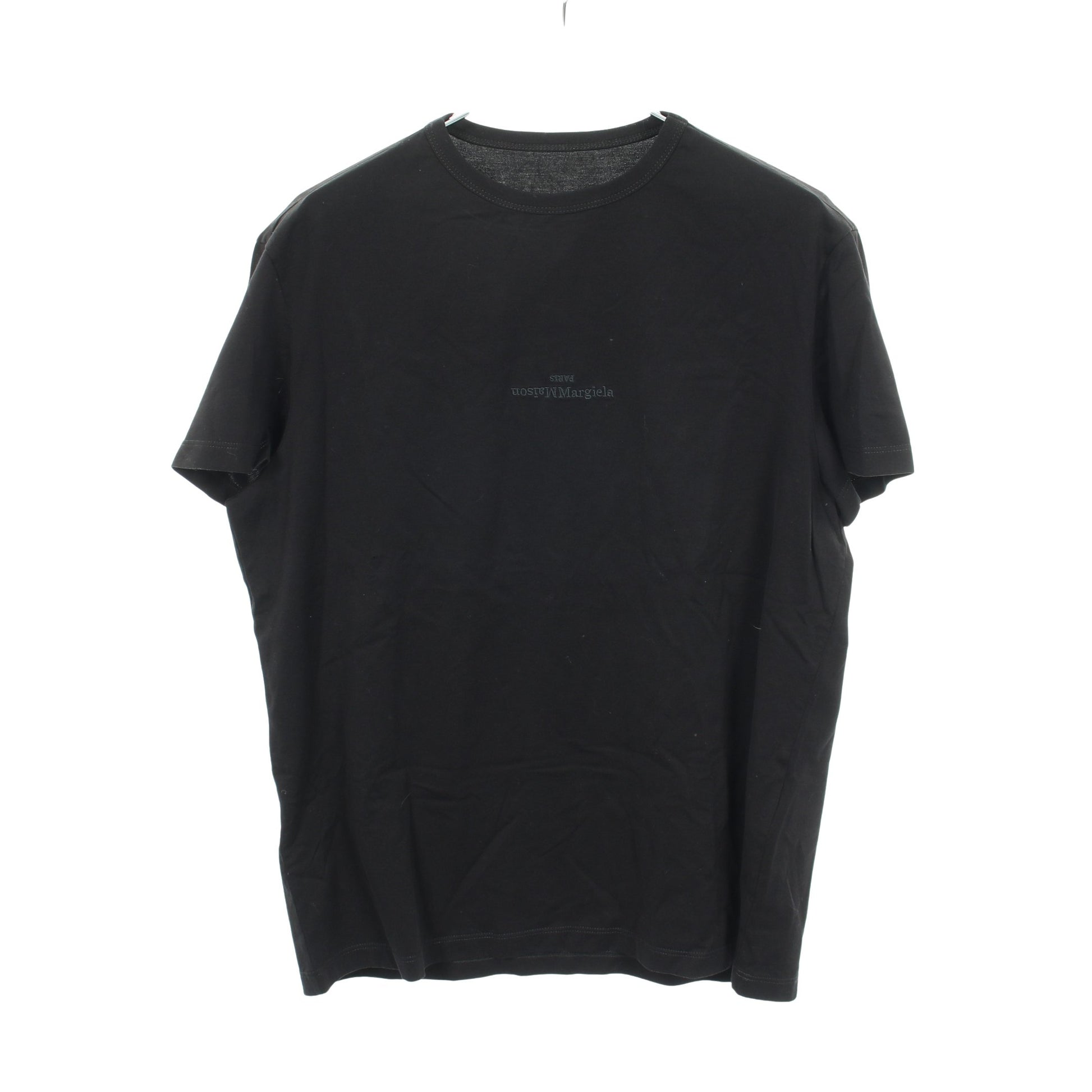 ロゴ刺繍 半袖Tシャツ コットン ブラック メゾンマルジェラ10 トップス Maison Margiela 10