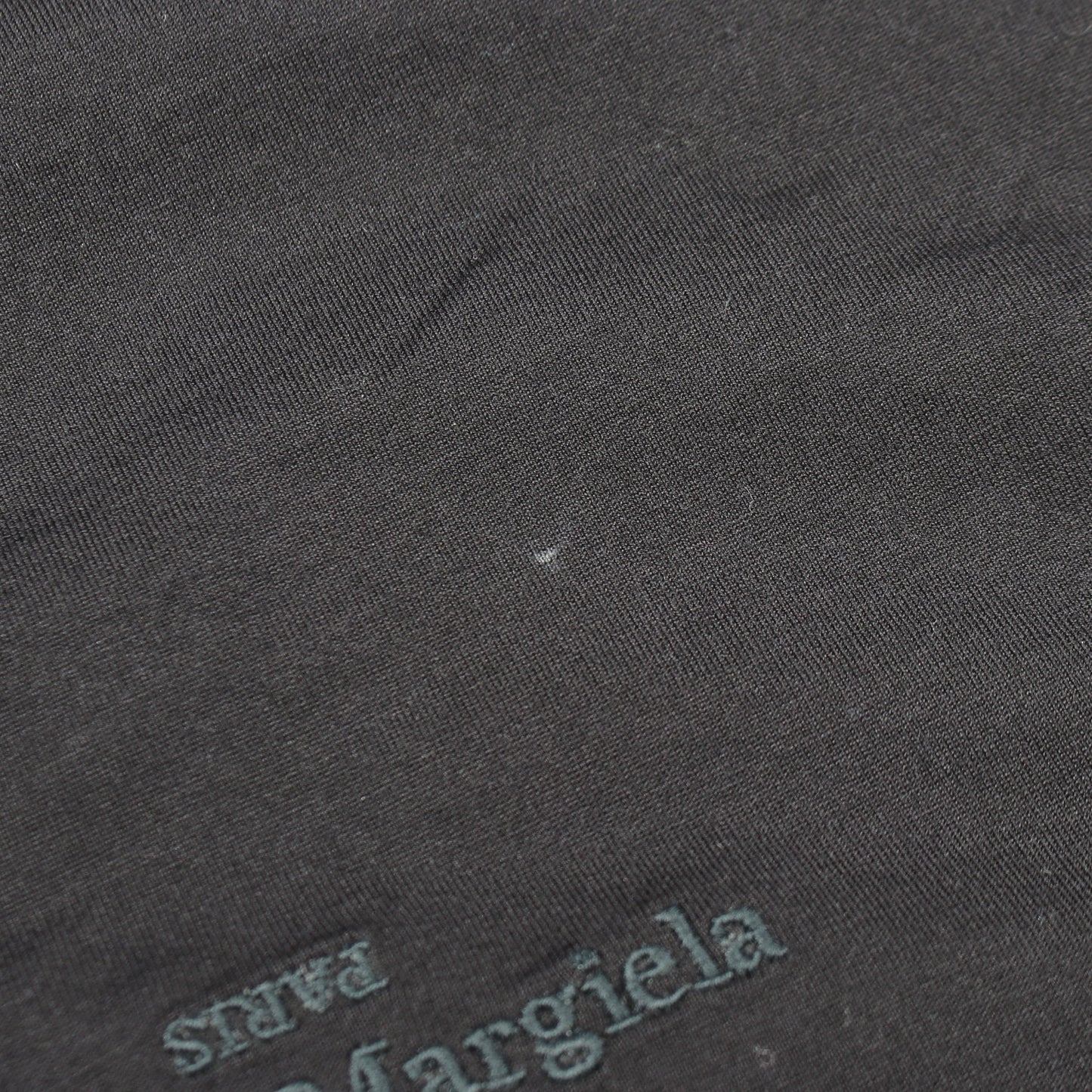 ロゴ刺繍 半袖Tシャツ コットン ブラック メゾンマルジェラ10 トップス Maison Margiela 10