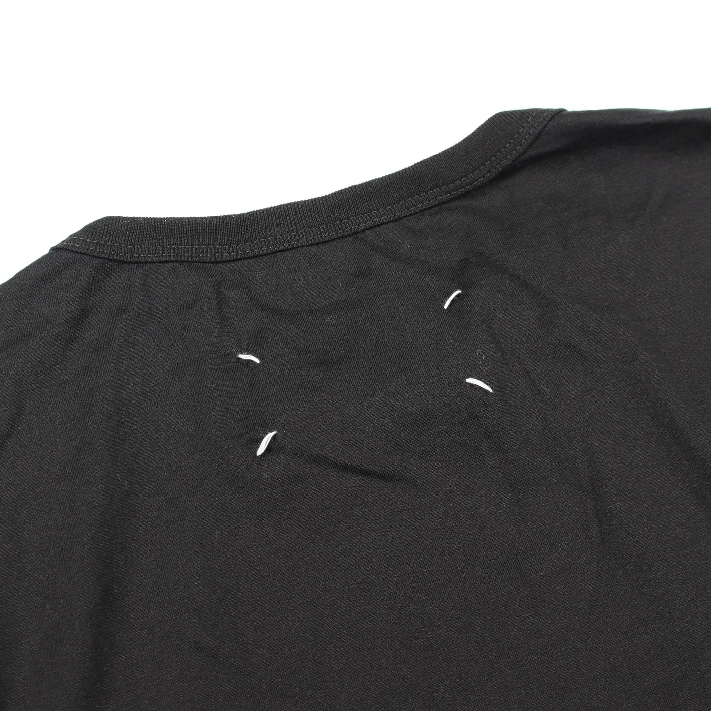 ロゴ刺繍 半袖Tシャツ コットン ブラック メゾンマルジェラ10 トップス Maison Margiela 10