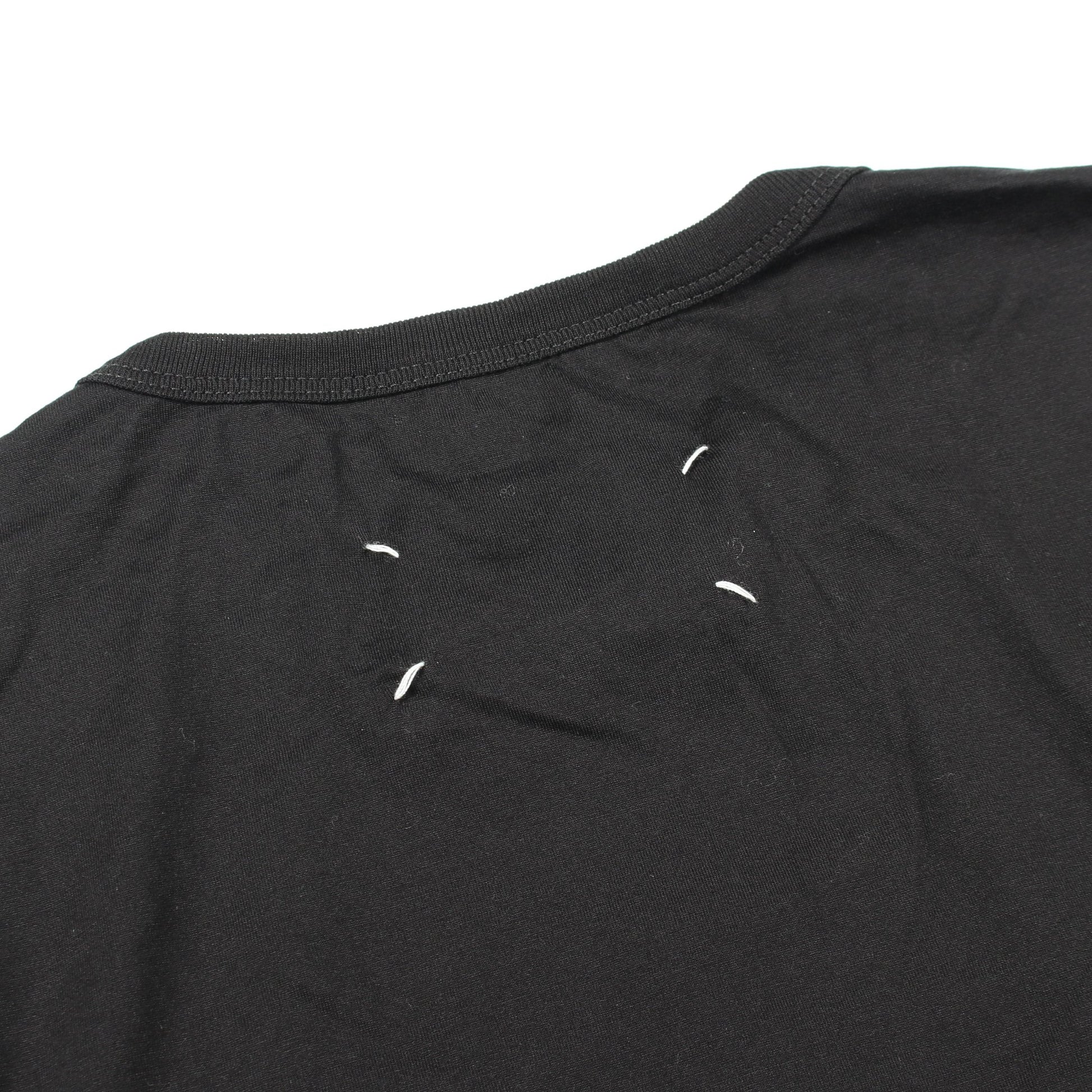 ロゴ刺繍 半袖Tシャツ コットン ブラック メゾンマルジェラ10 トップス Maison Margiela 10