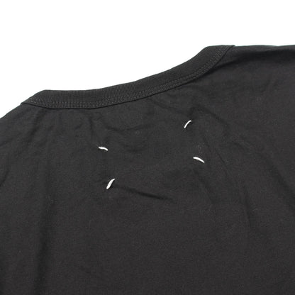 ロゴ刺繍 半袖Tシャツ コットン ブラック メゾンマルジェラ10 トップス Maison Margiela 10