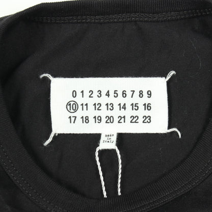 ロゴ刺繍 半袖Tシャツ コットン ブラック メゾンマルジェラ10 トップス Maison Margiela 10