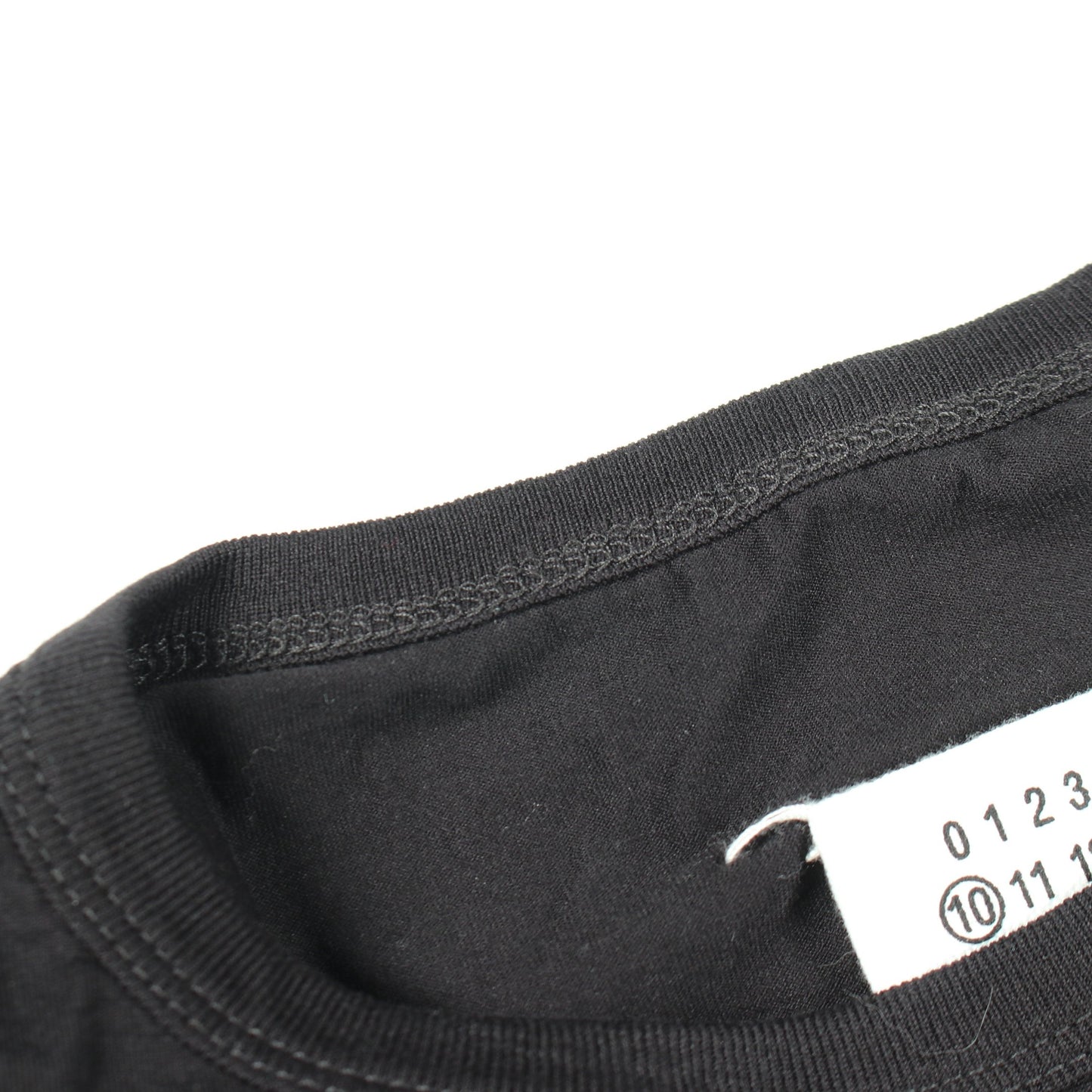 ロゴ刺繍 半袖Tシャツ コットン ブラック メゾンマルジェラ10 トップス Maison Margiela 10